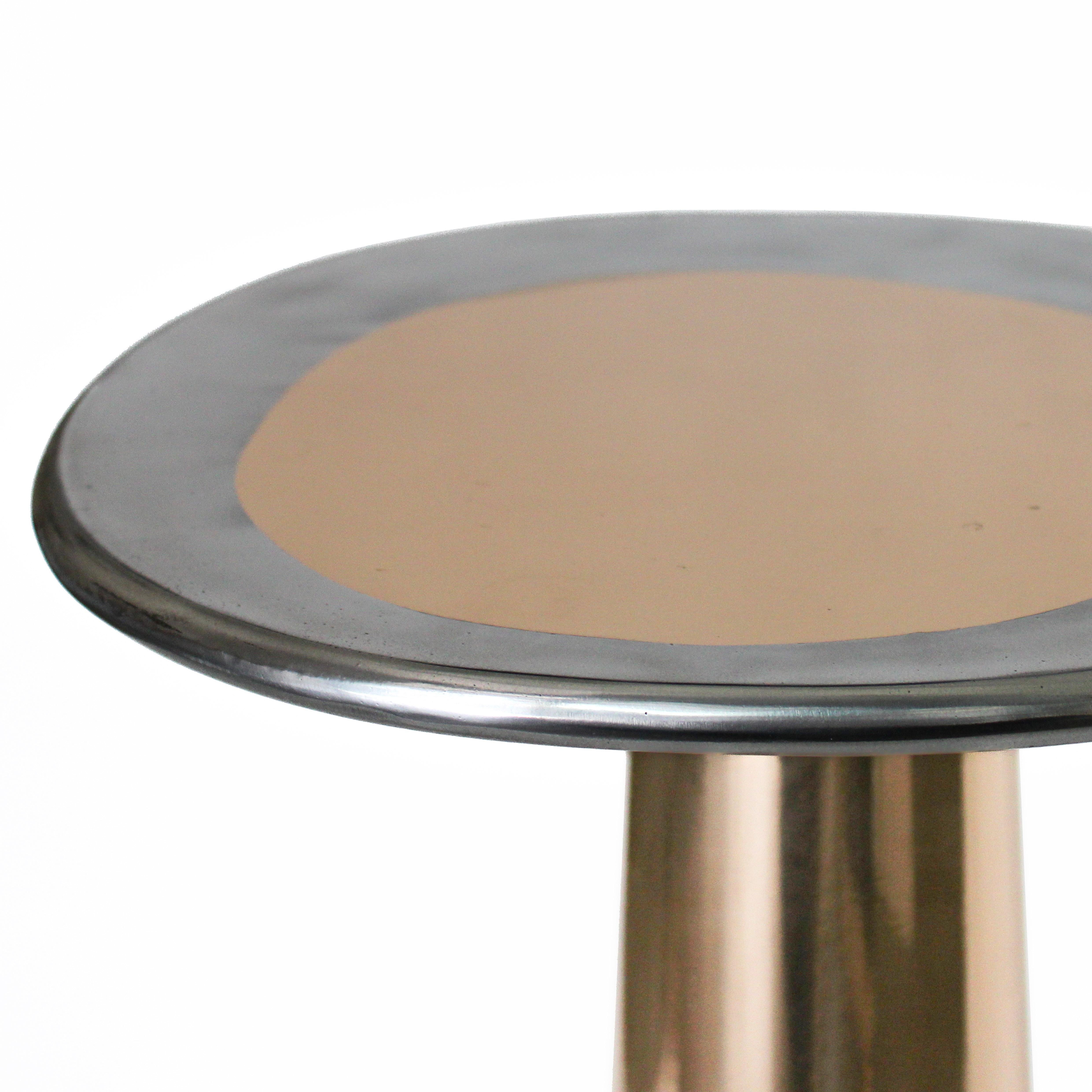 Cast Bronze & Aluminum Cone Side Table by Studio Sunt For Sale 9