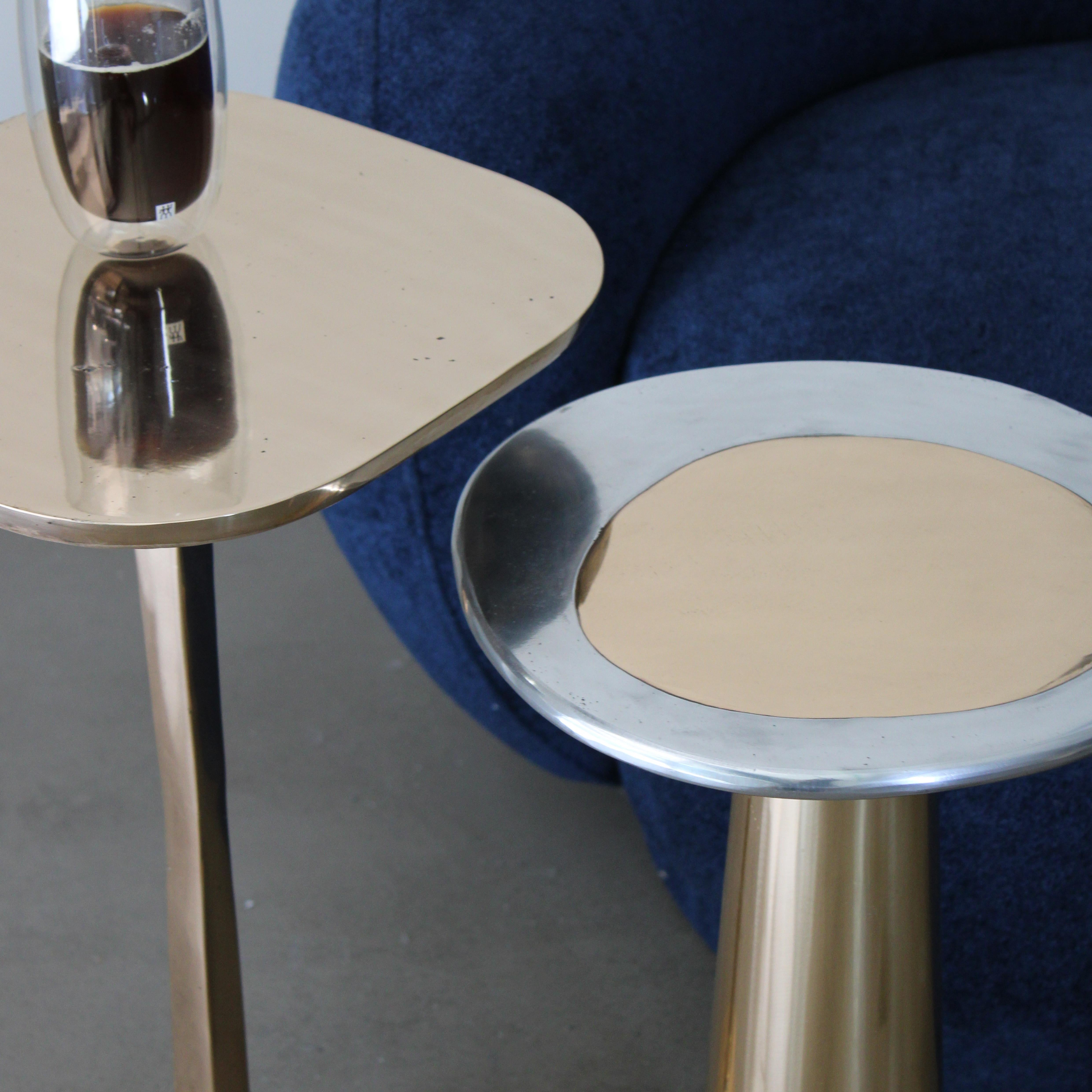 Cast Bronze & Aluminum Cone Side Table by Studio Sunt For Sale 11