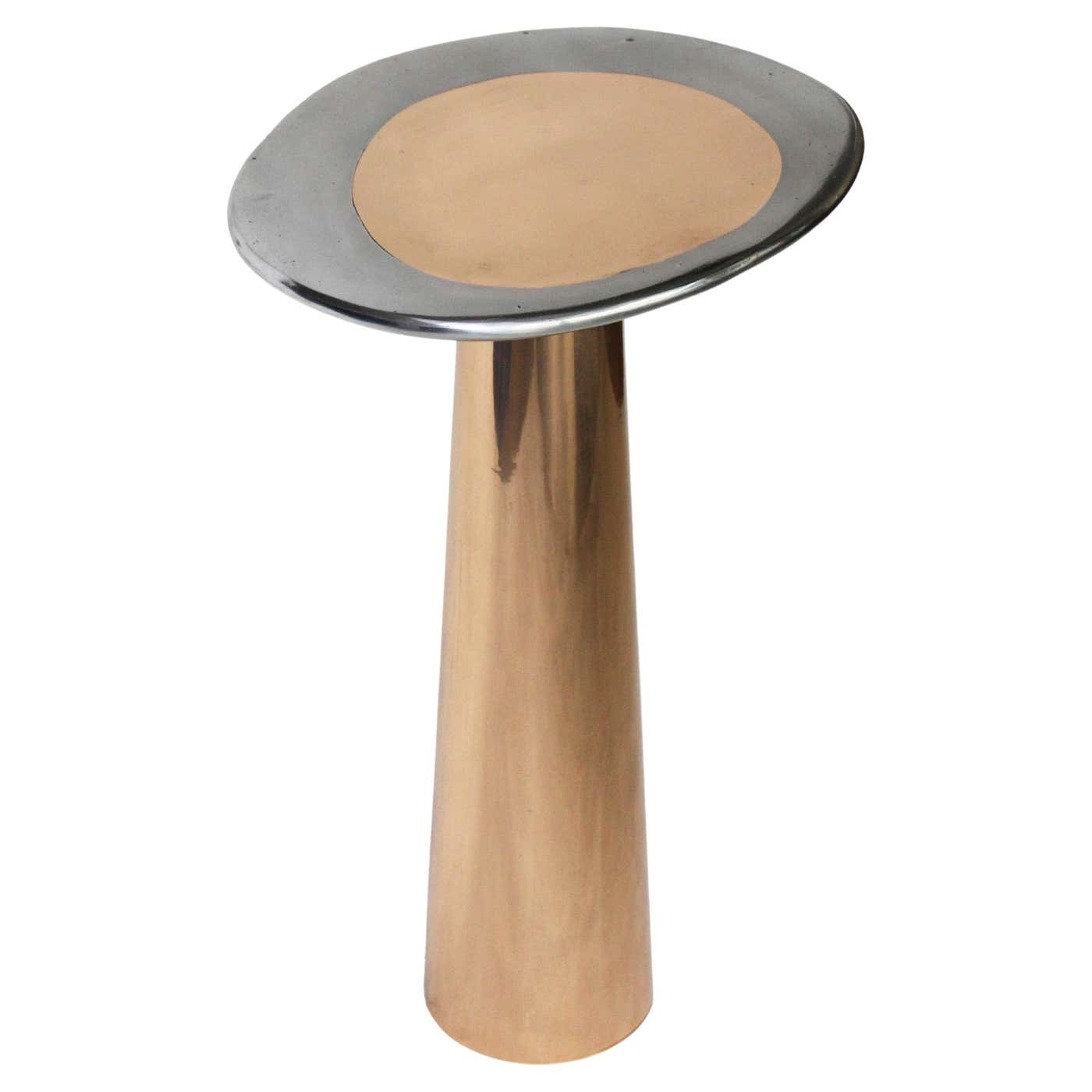 Cast Bronze and Aluminum Cone Side Table by Studio Sunt For Sale at 1stDibs