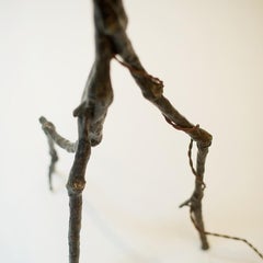 Cast Bronze Amazon Floor Lamp with Linen Shade by Elan Atelier