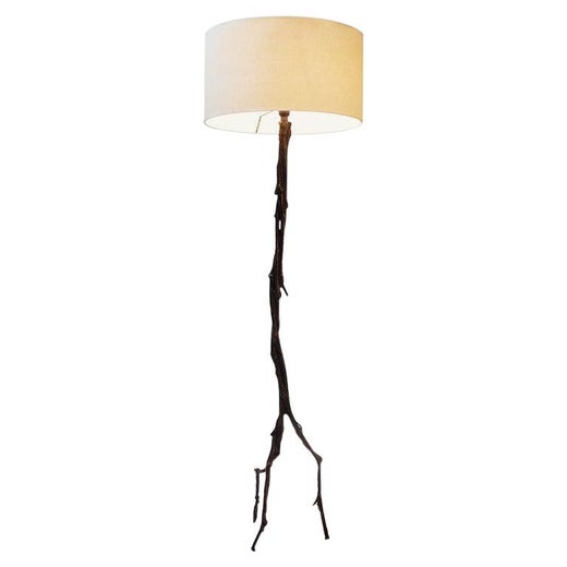 Cast Bronze Amazon Floor Lamp with Linen Shade by Elan Atelier For Sale at  1stDibs