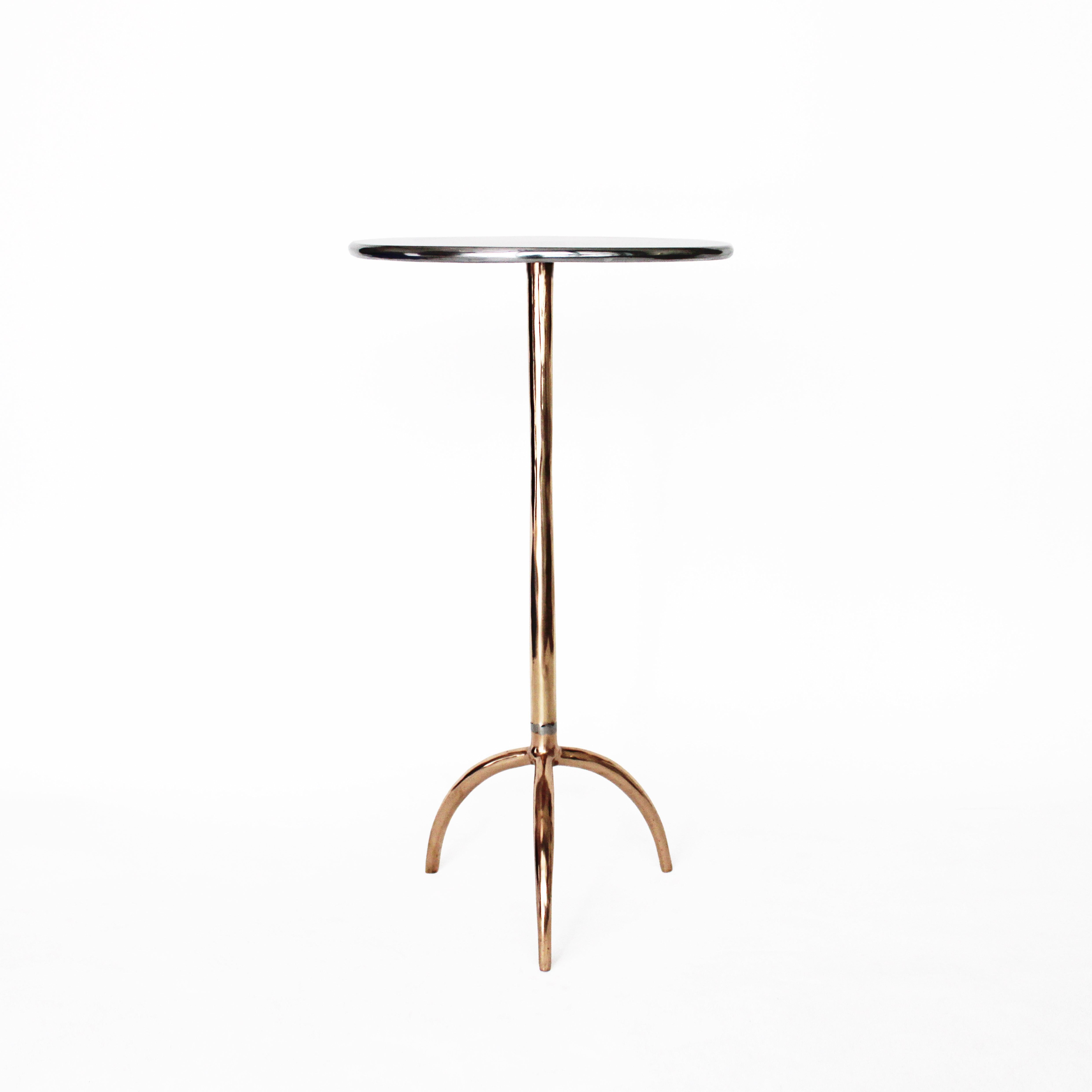 Turkish Cast Bronze and Aluminum Colla Side Table by Studio Sunt For Sale