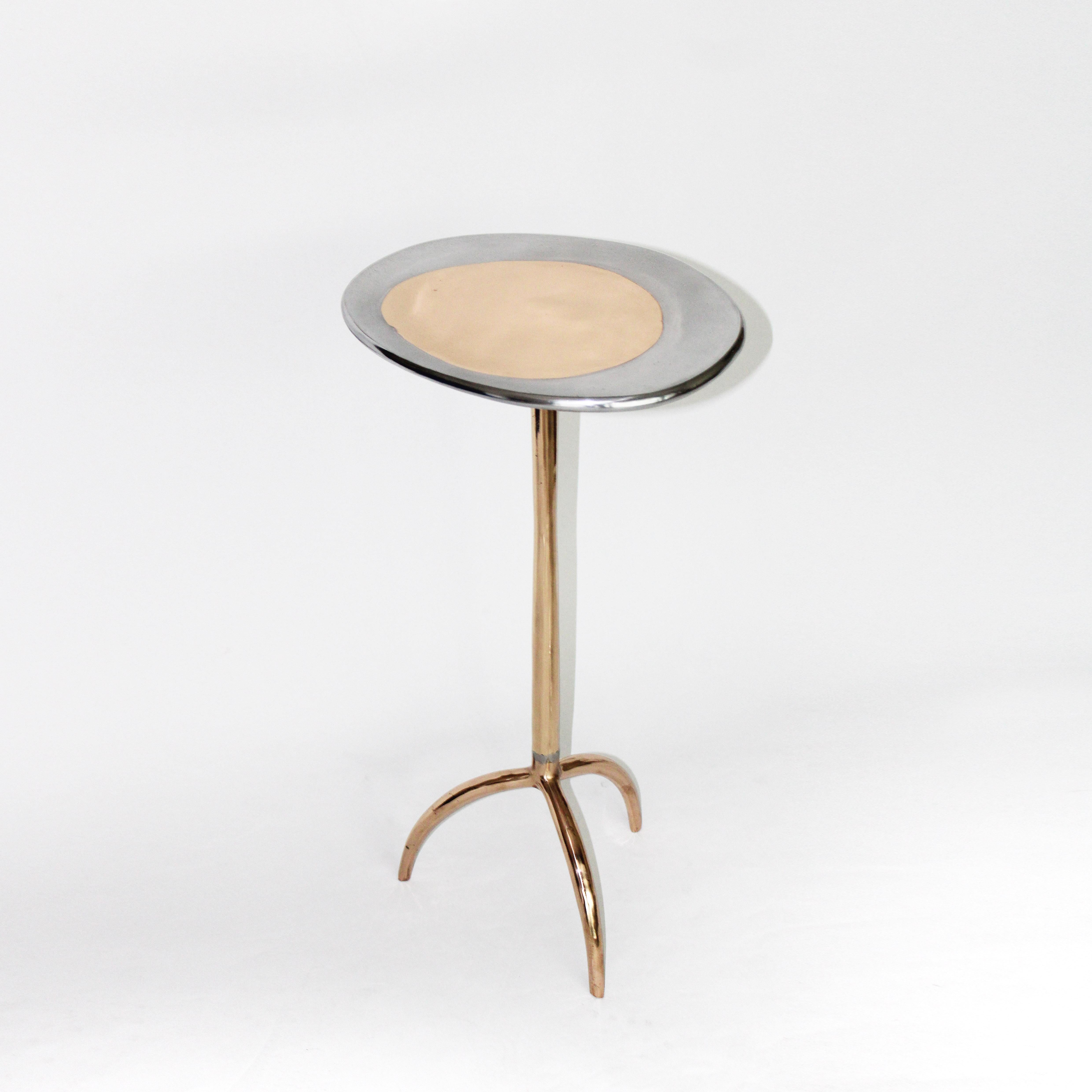 Cast Bronze and Aluminum Colla Side Table by Studio Sunt In New Condition For Sale In Üsküdar, İstanbul