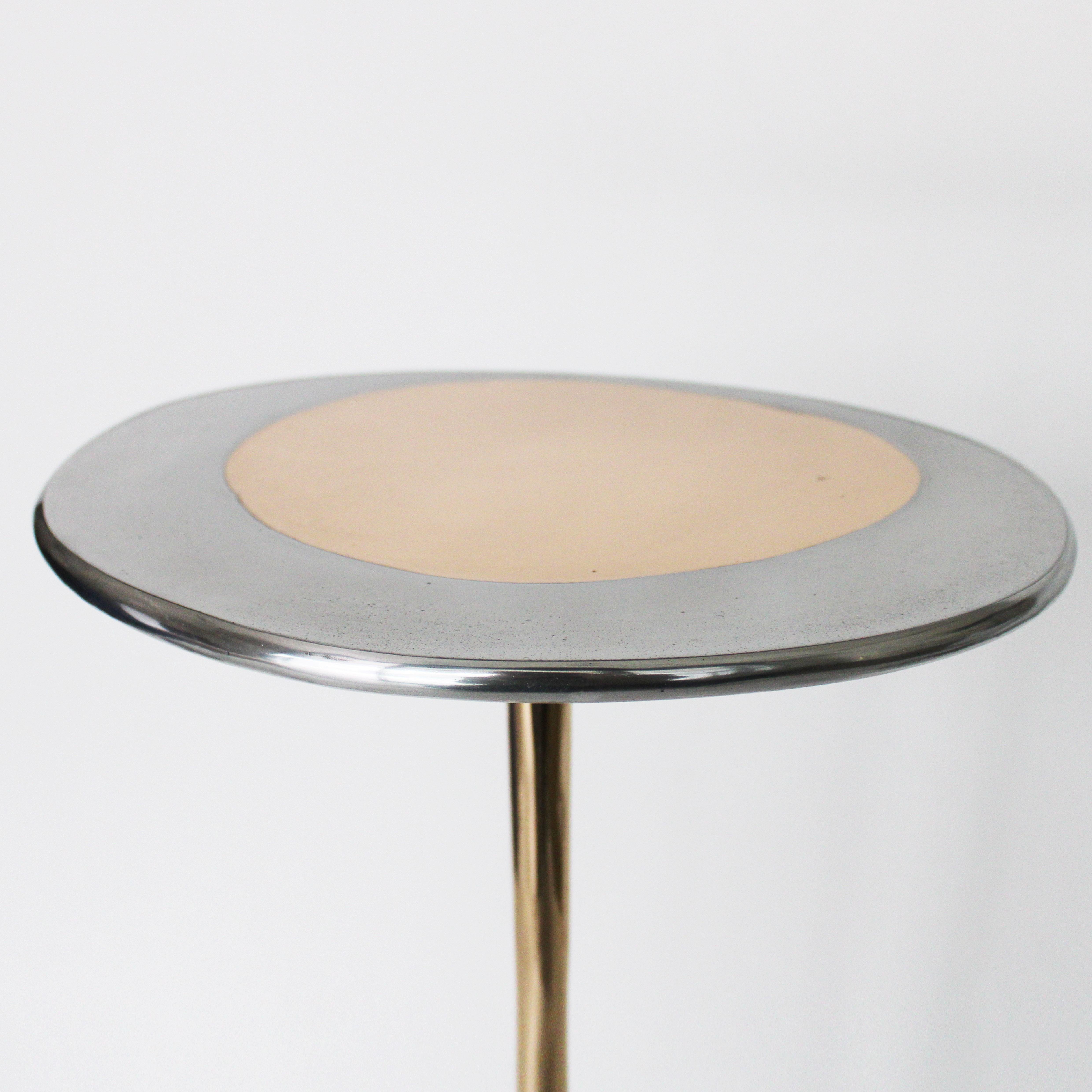 Contemporary Cast Bronze and Aluminum Colla Side Table by Studio Sunt For Sale
