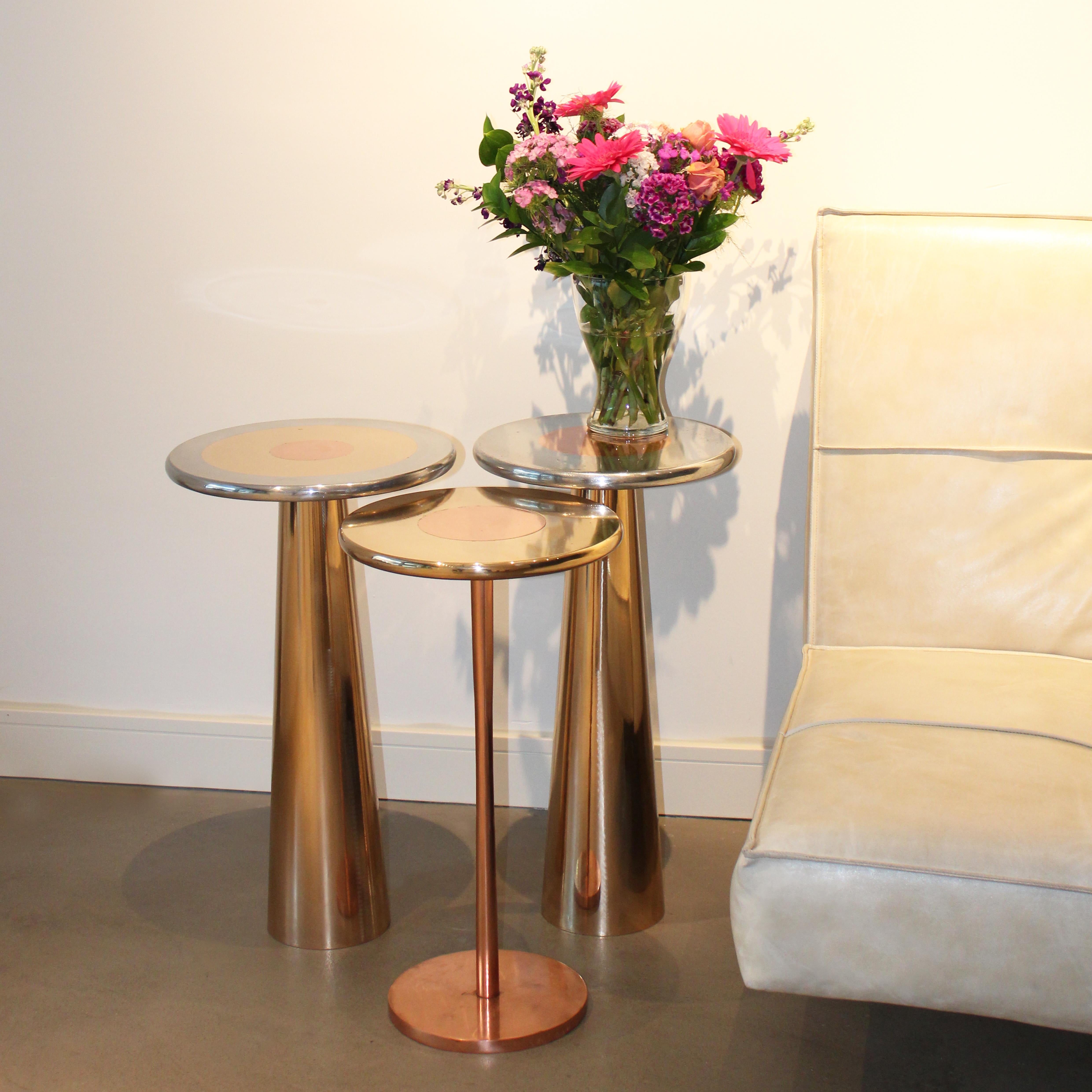 Cast Bronze and Copper Lega Side Table by Studio Sunt For Sale 9