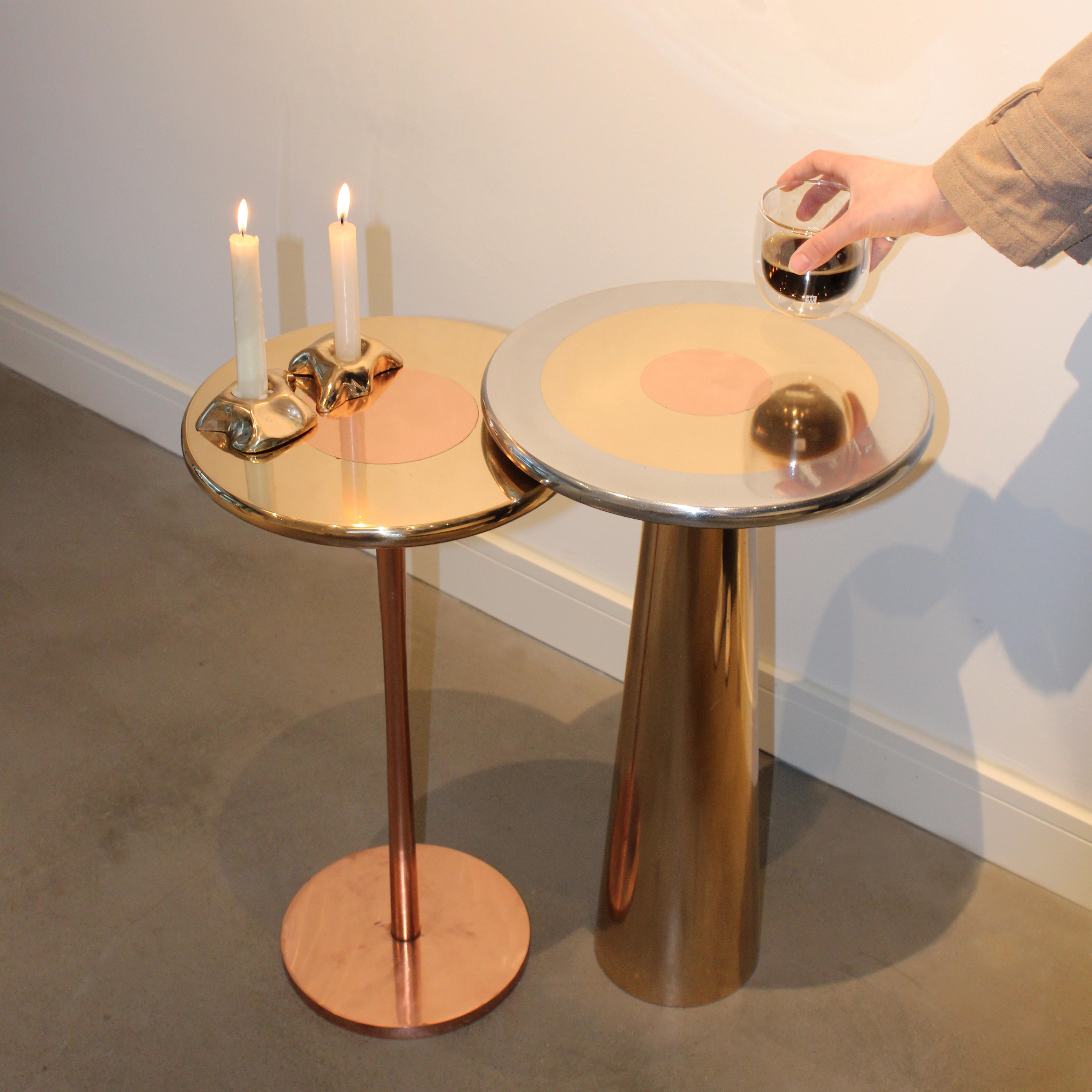 Cast Bronze and Copper Lega Side Table by Studio Sunt 8