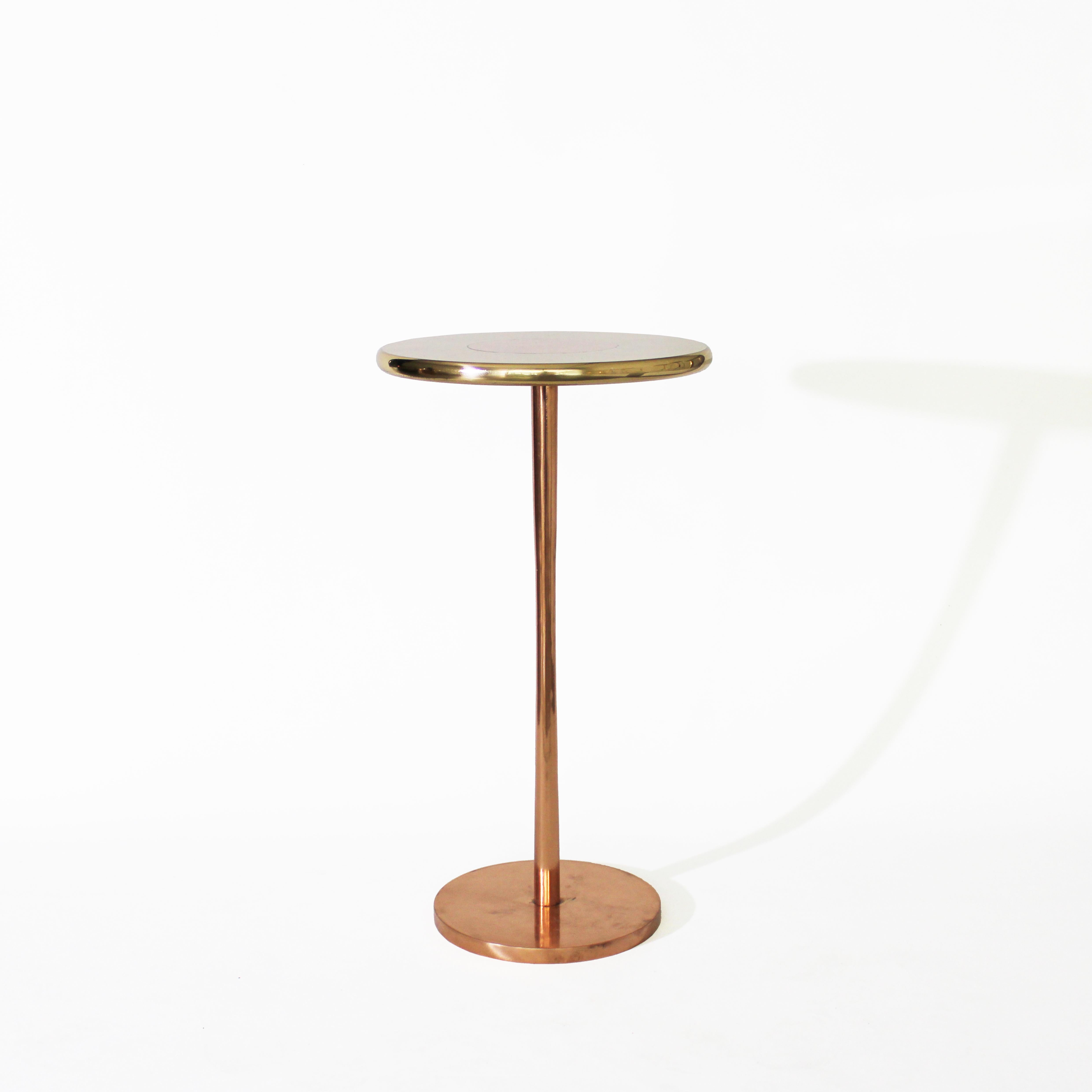 Turkish Cast Bronze and Copper Lega Side Table by Studio Sunt For Sale