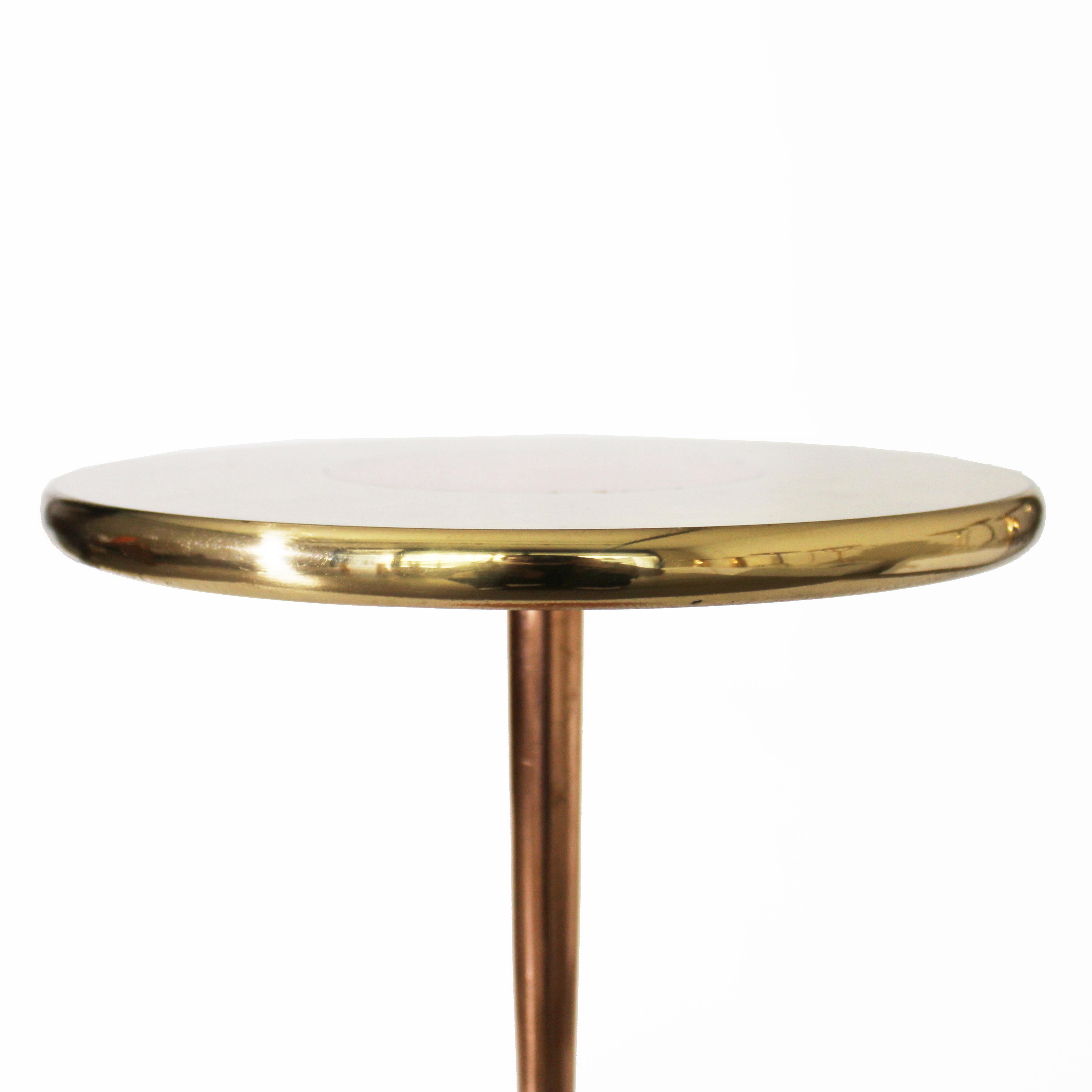 Contemporary Cast Bronze and Copper Lega Side Table by Studio Sunt For Sale