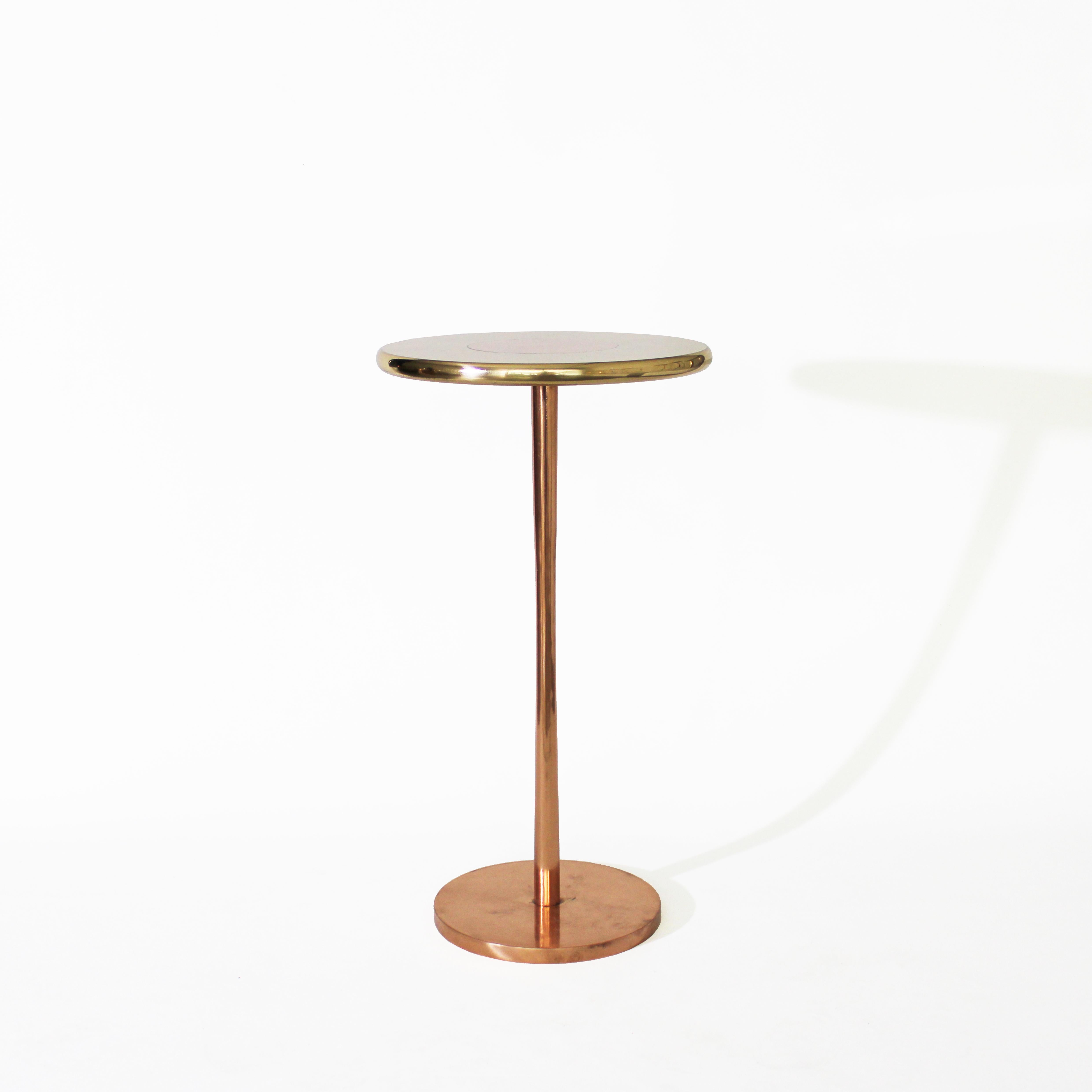 Cast Bronze and Copper Lega Side Table by Studio Sunt In New Condition In Üsküdar, İstanbul