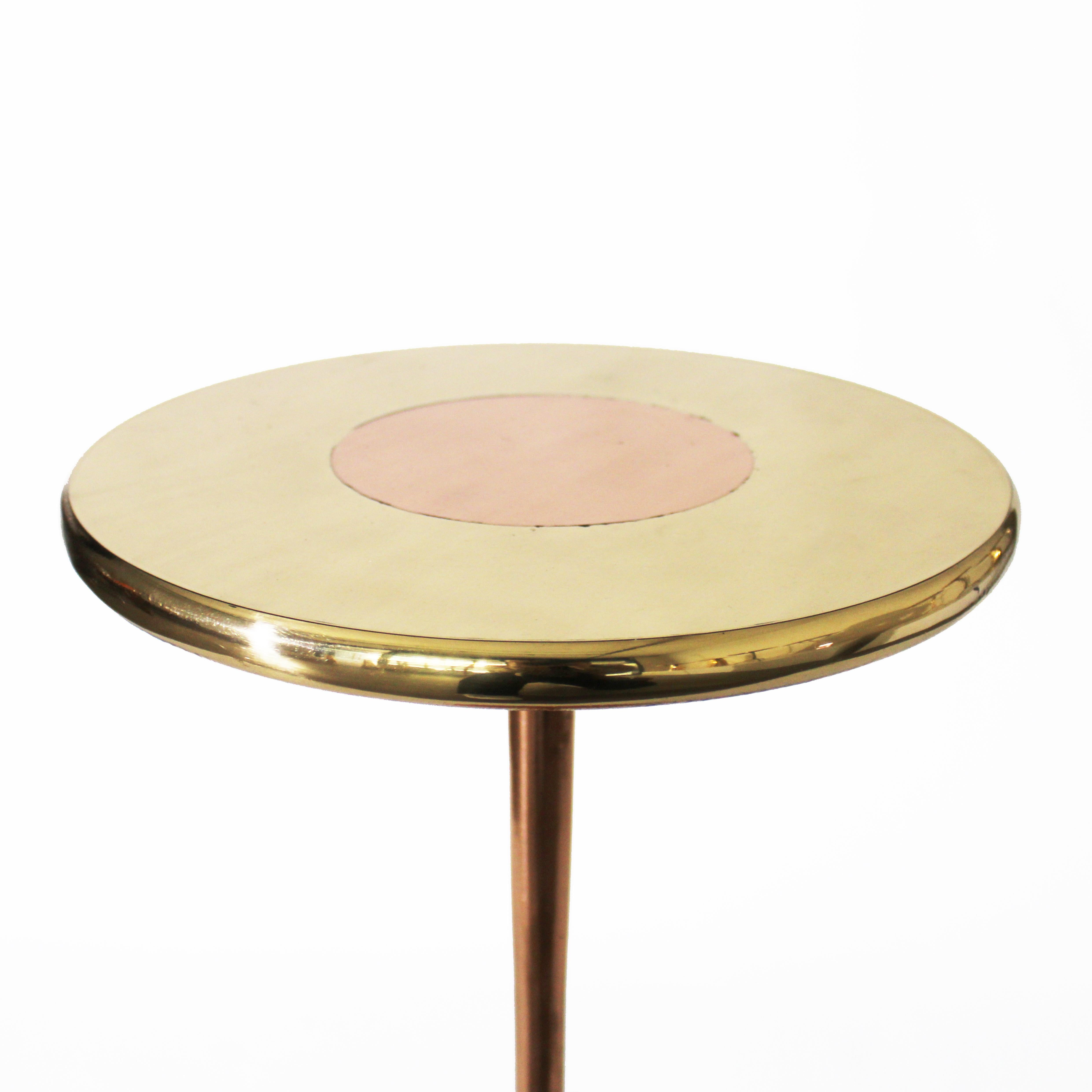 Contemporary Cast Bronze and Copper Lega Side Table by Studio Sunt