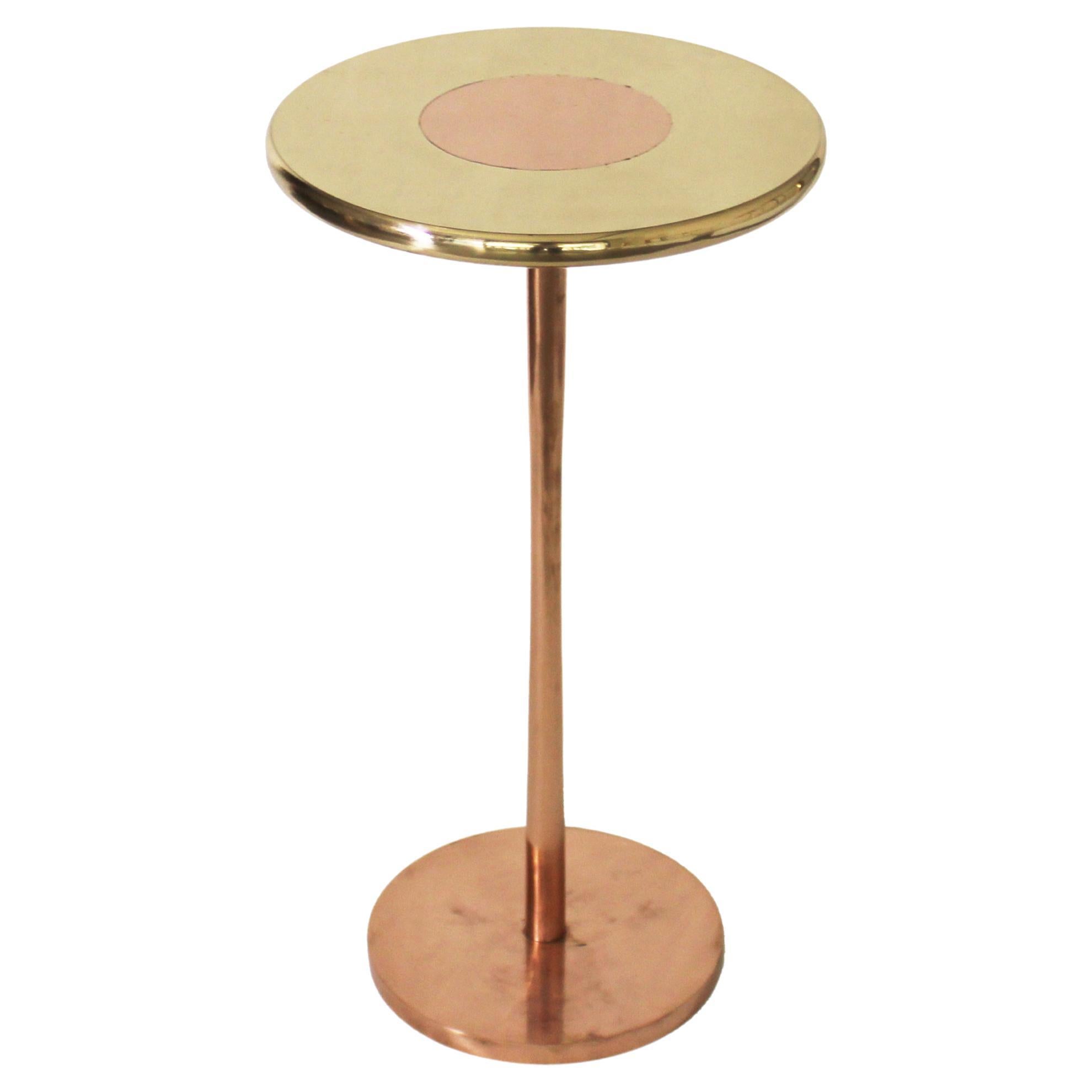 Cast Bronze and Copper Lega Side Table by Studio Sunt