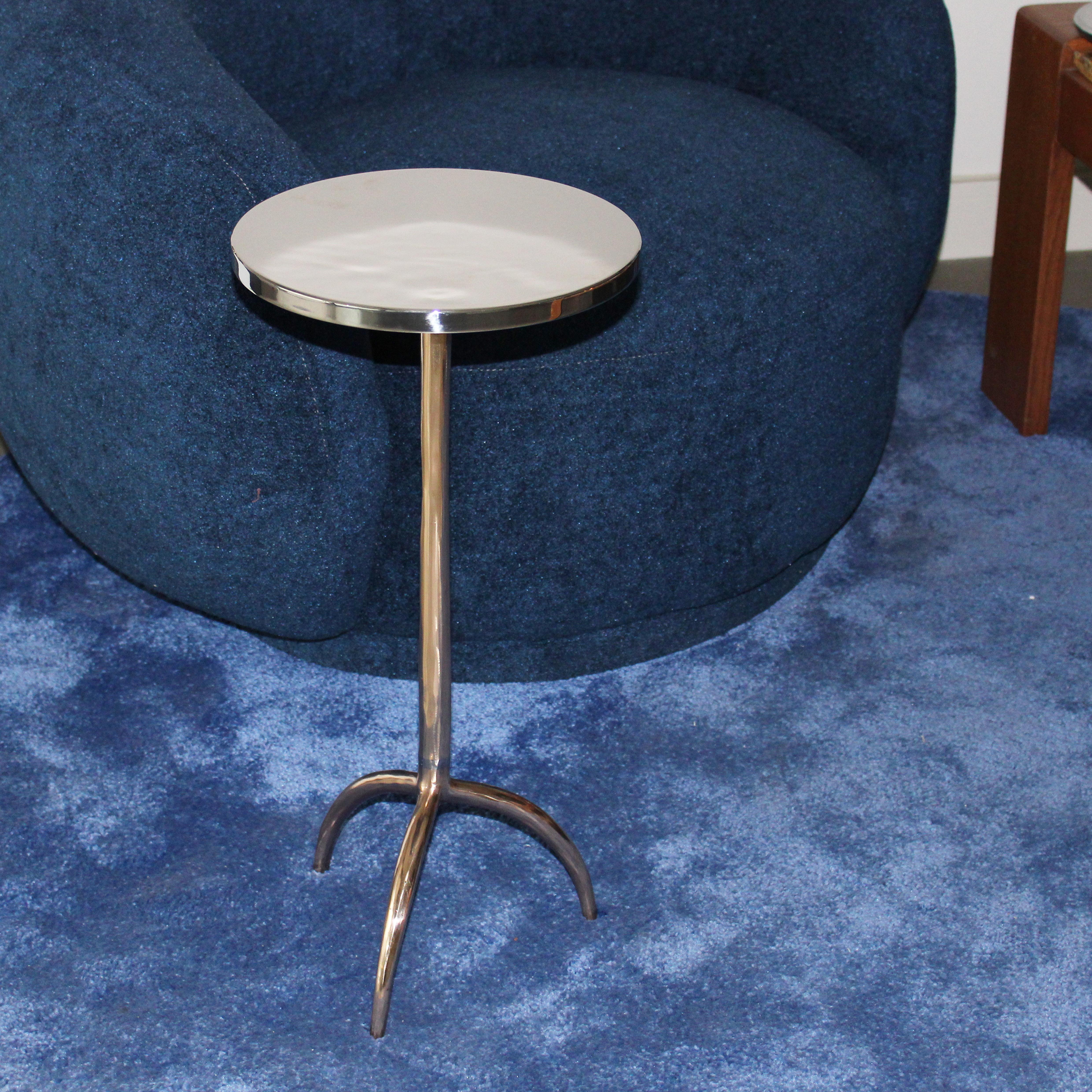 Cast Bronze and Stainless Steel Colla Side Table by Studio Sunt For Sale 6
