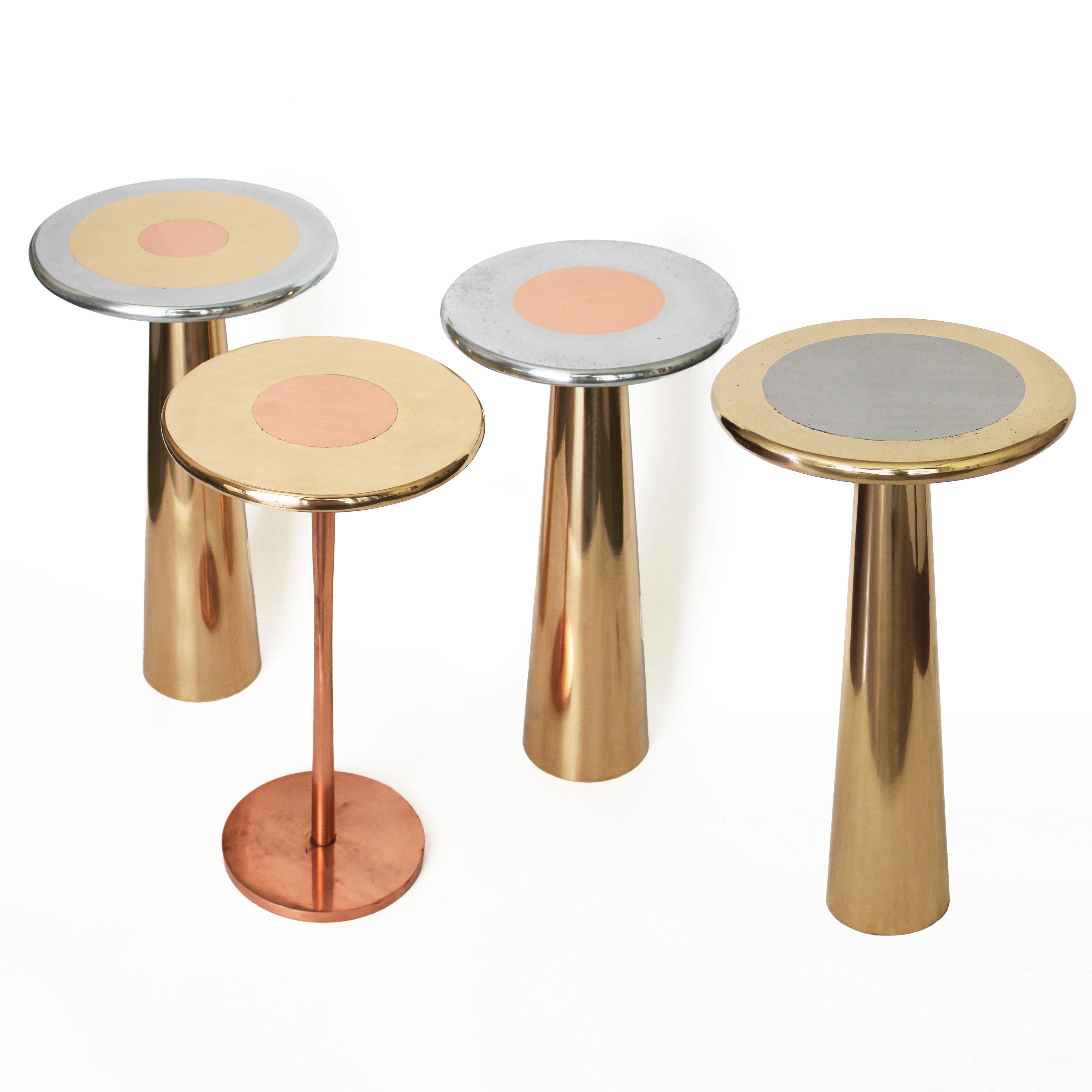 Table d'appoint Lega en bronze moulé et acier inoxydable de Studio Sunt en vente 3