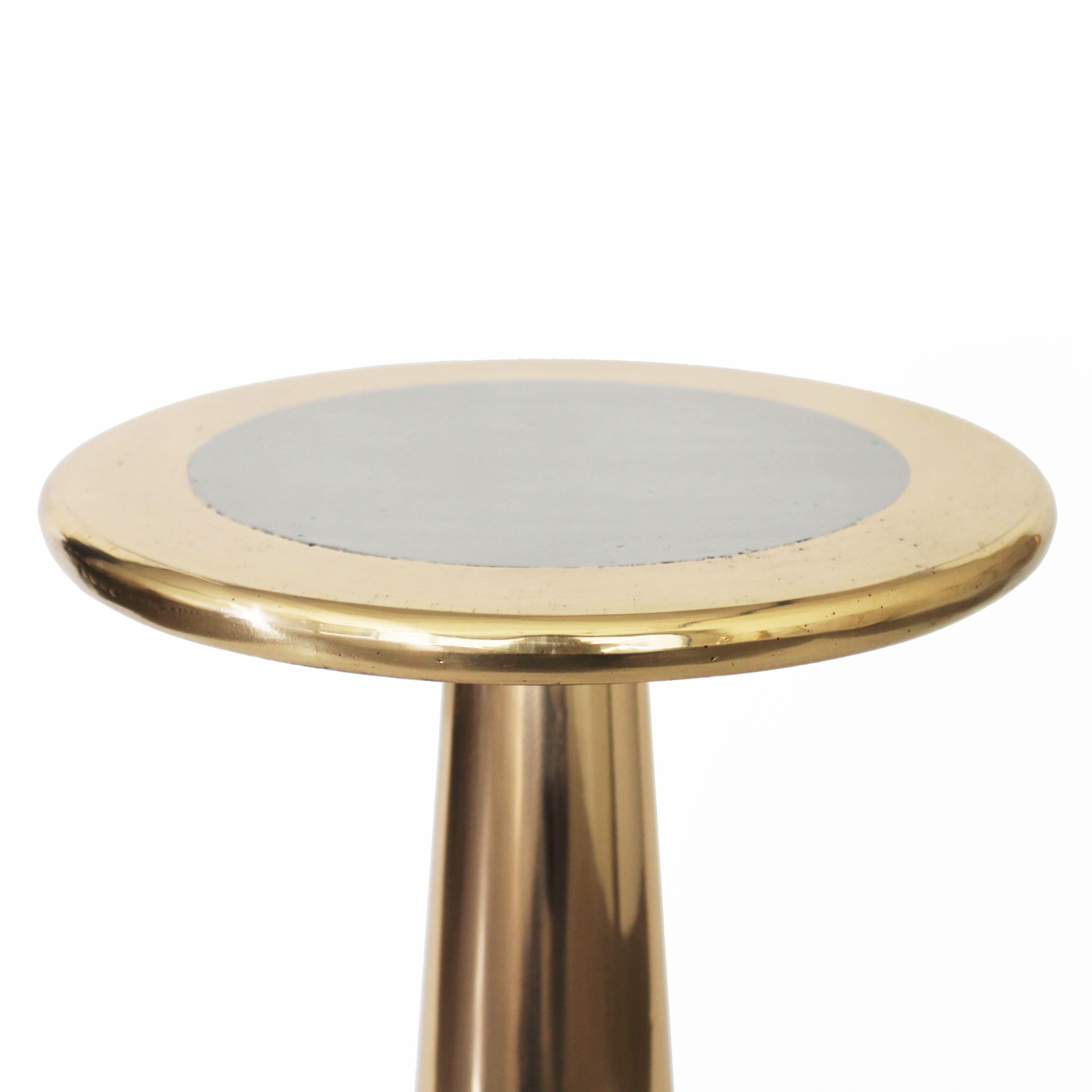 Contemporary Cast Bronze and Stainless Steel Lega Side Table by Studio Sunt