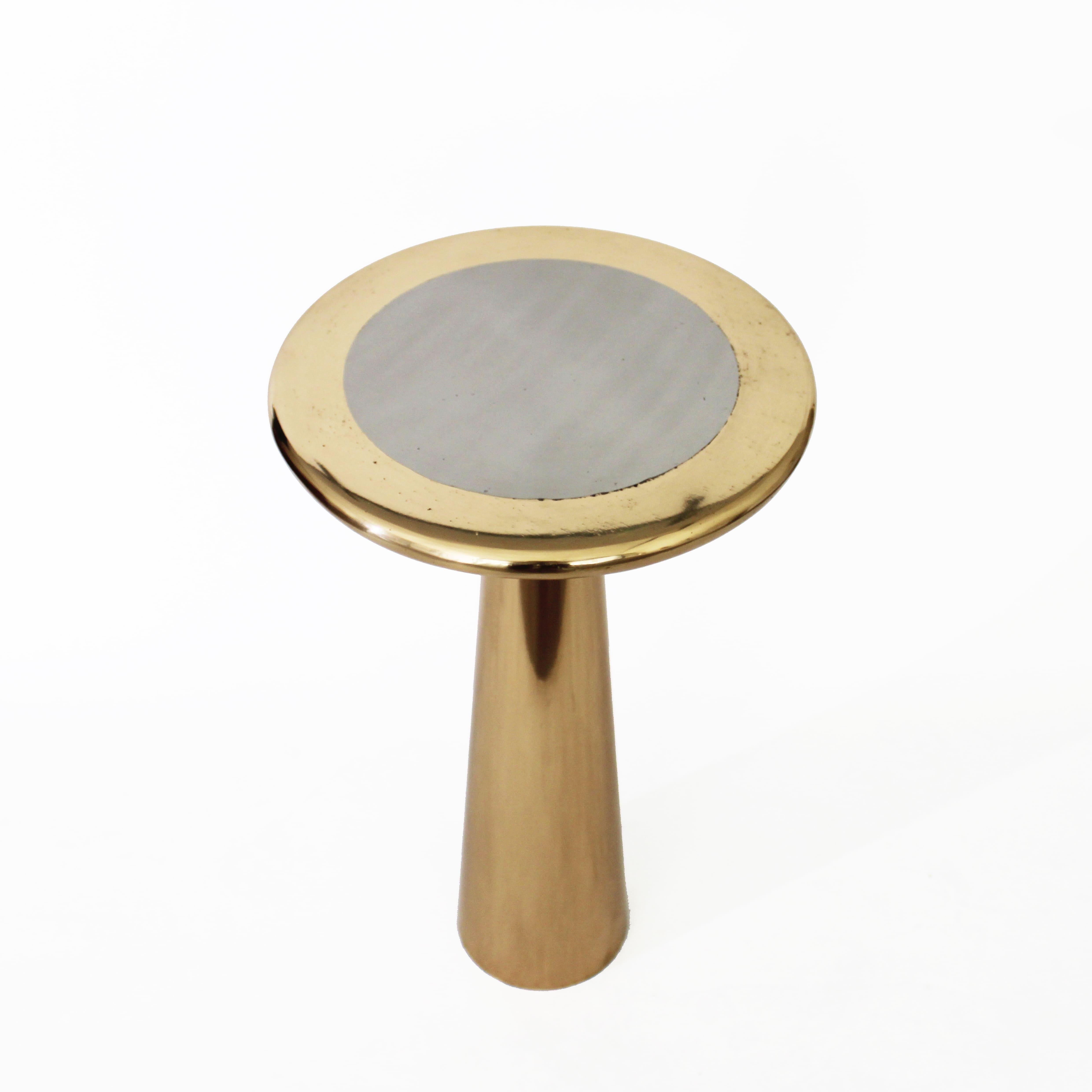 Cast Bronze and Stainless Steel Lega Side Table by Studio Sunt 1