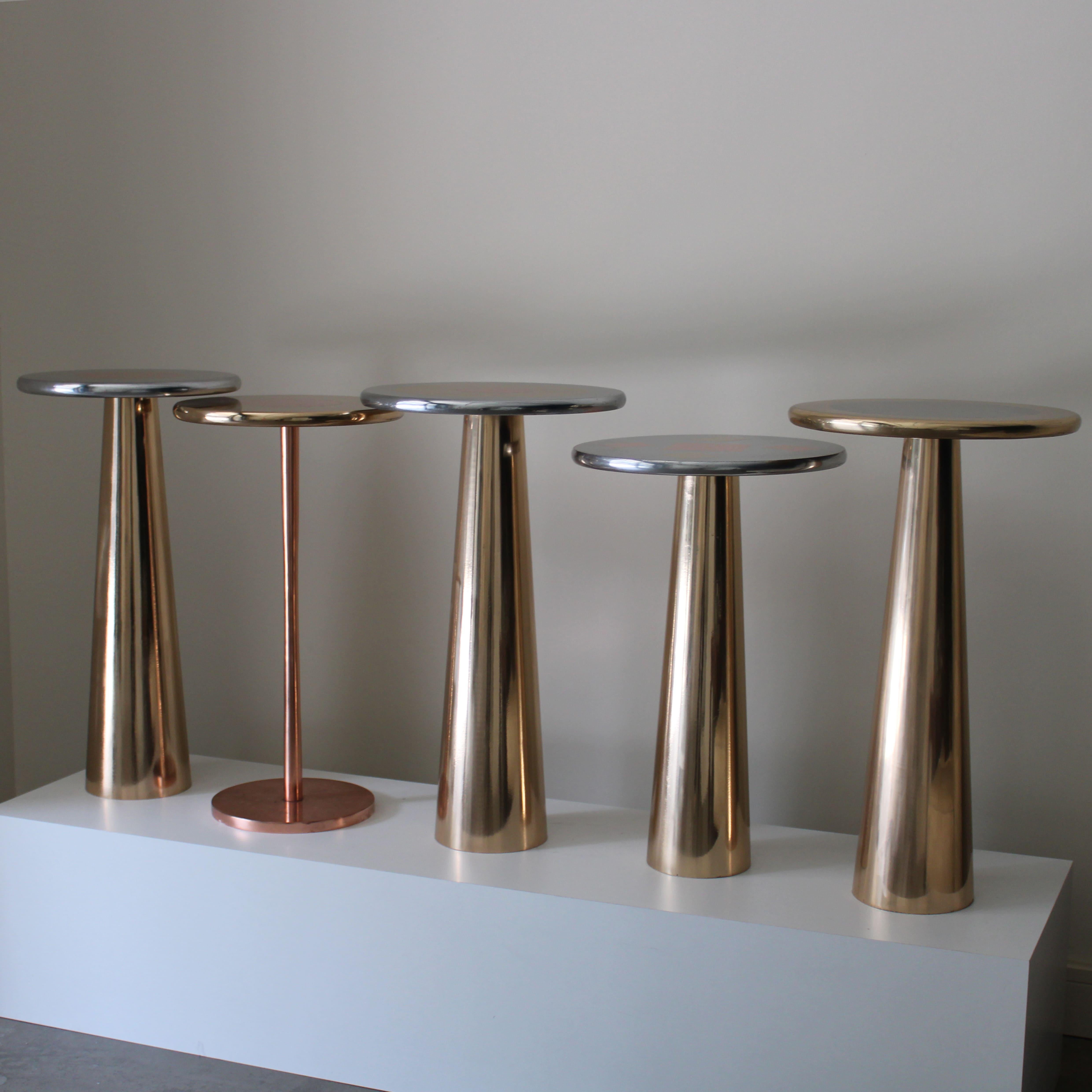 Table d'appoint Lega en bronze moulé et acier inoxydable de Studio Sunt en vente 1