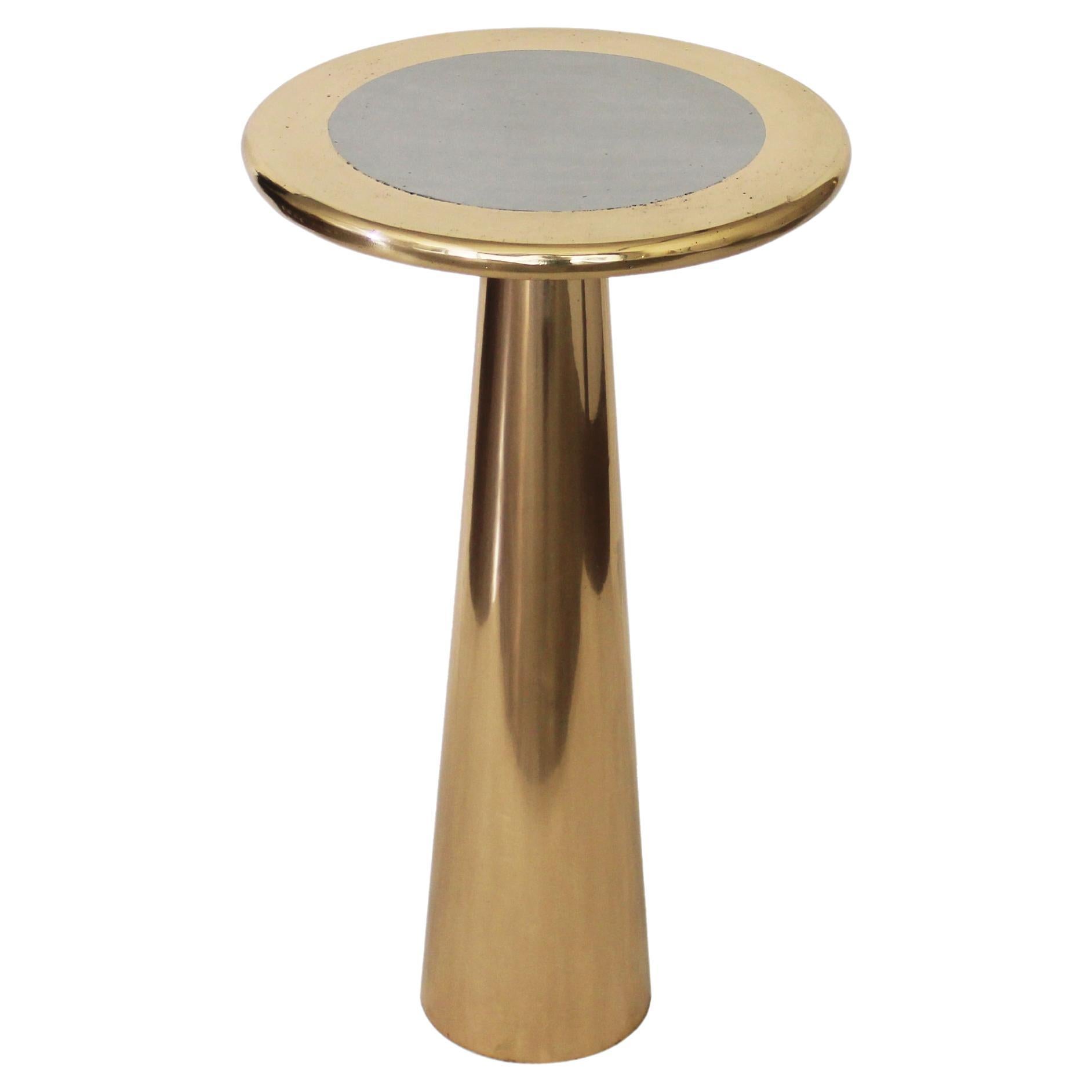 Cast Bronze and Stainless Steel Lega Side Table by Studio Sunt For Sale