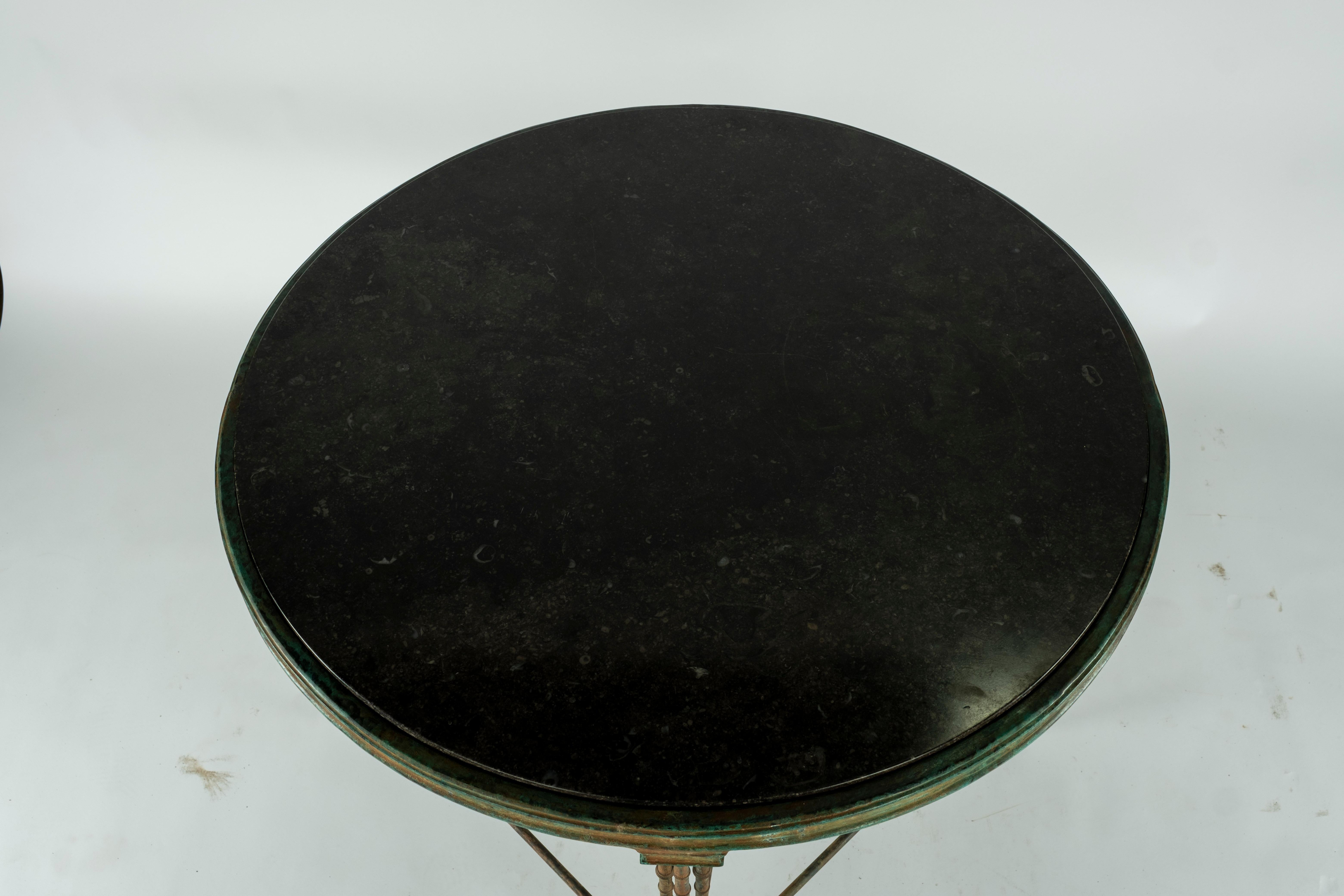 Cast Bronze and Stone Top Table 7