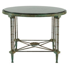 Cast Bronze and Stone Top Table
