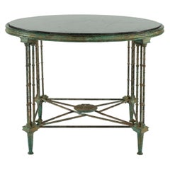 Cast Bronze and Stone Top Table