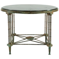Cast Bronze and Stone Top Table