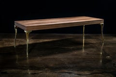 Cast Bronze and Wood Coffee Table from Costantini, Enzio