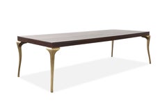 Cast Bronze and Wood Coffee Table from Costantini, Enzio
