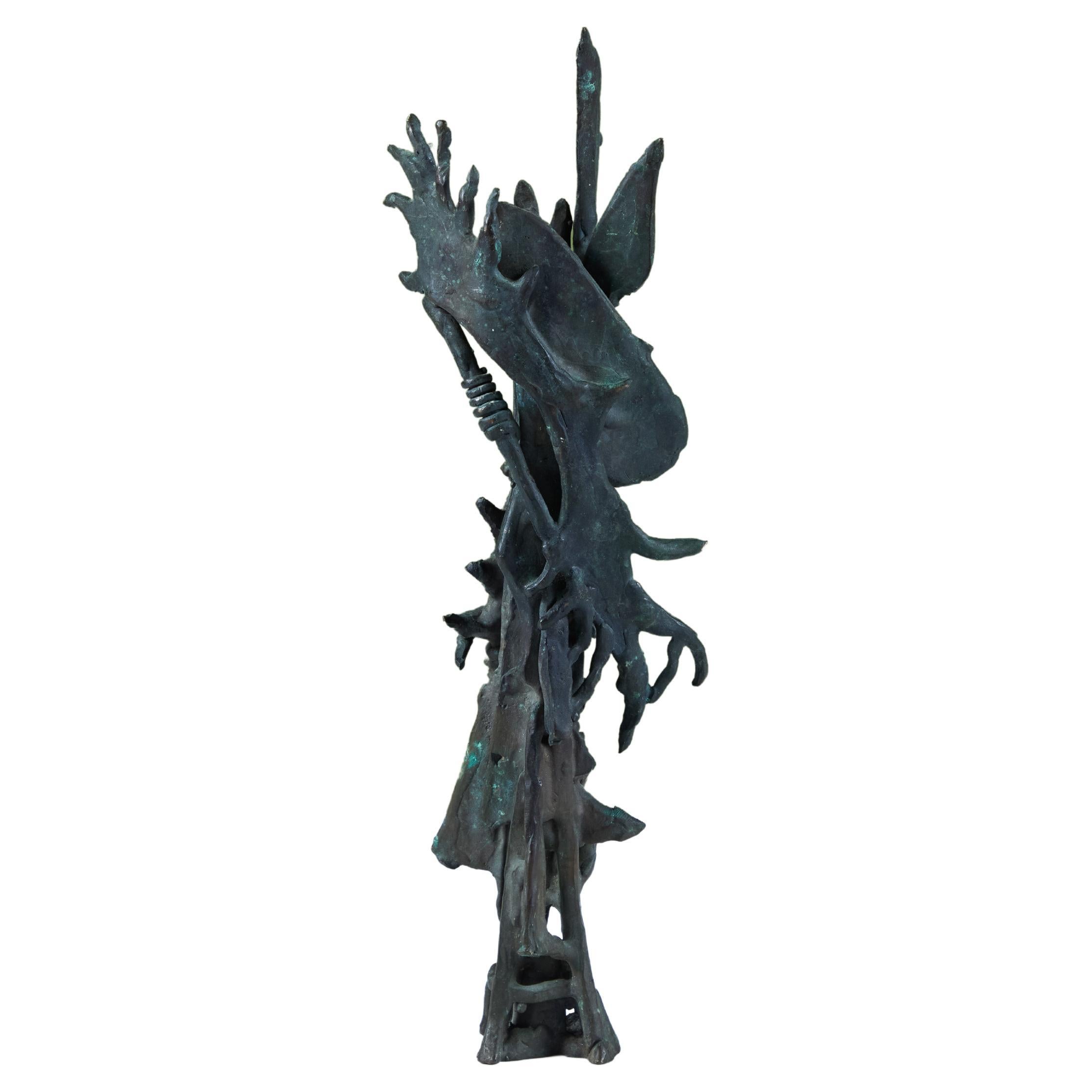 Cast Bronze Armory Tower Statuette by J. Dale M'Hall
