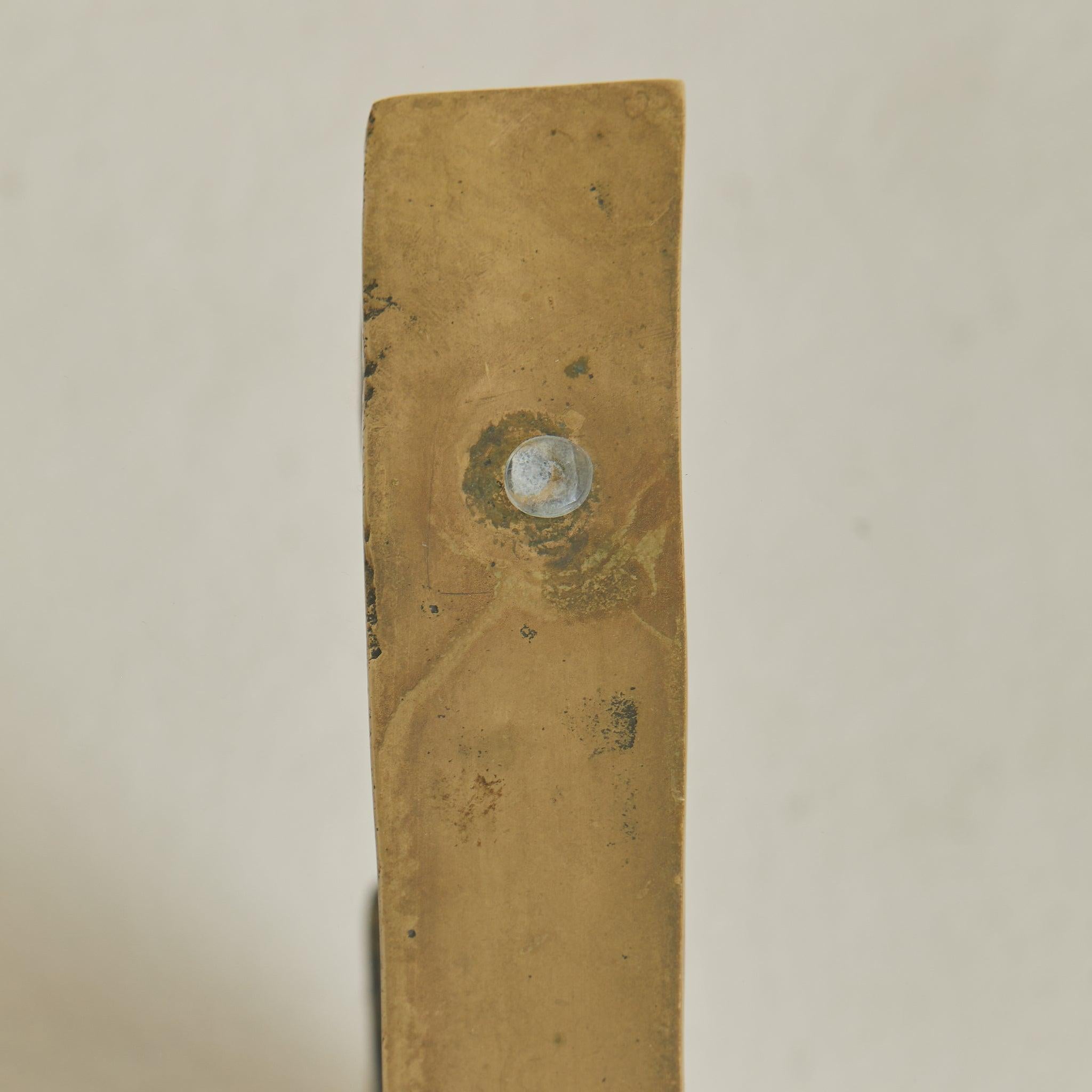 Cast Bronze Base Coffee Table with Glass Top Attributed to Valenti, 1970s For Sale 3