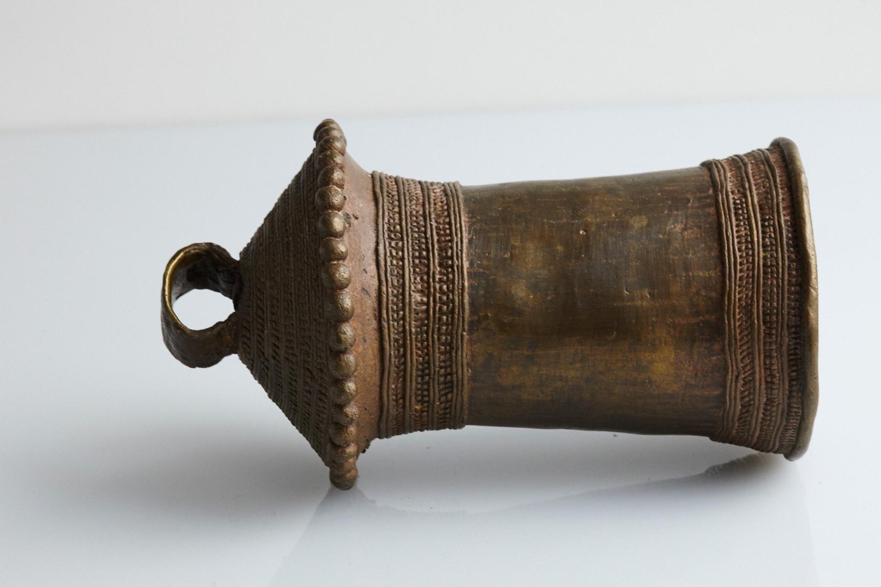Cast Bronze Bell, Benin, 1940s 5