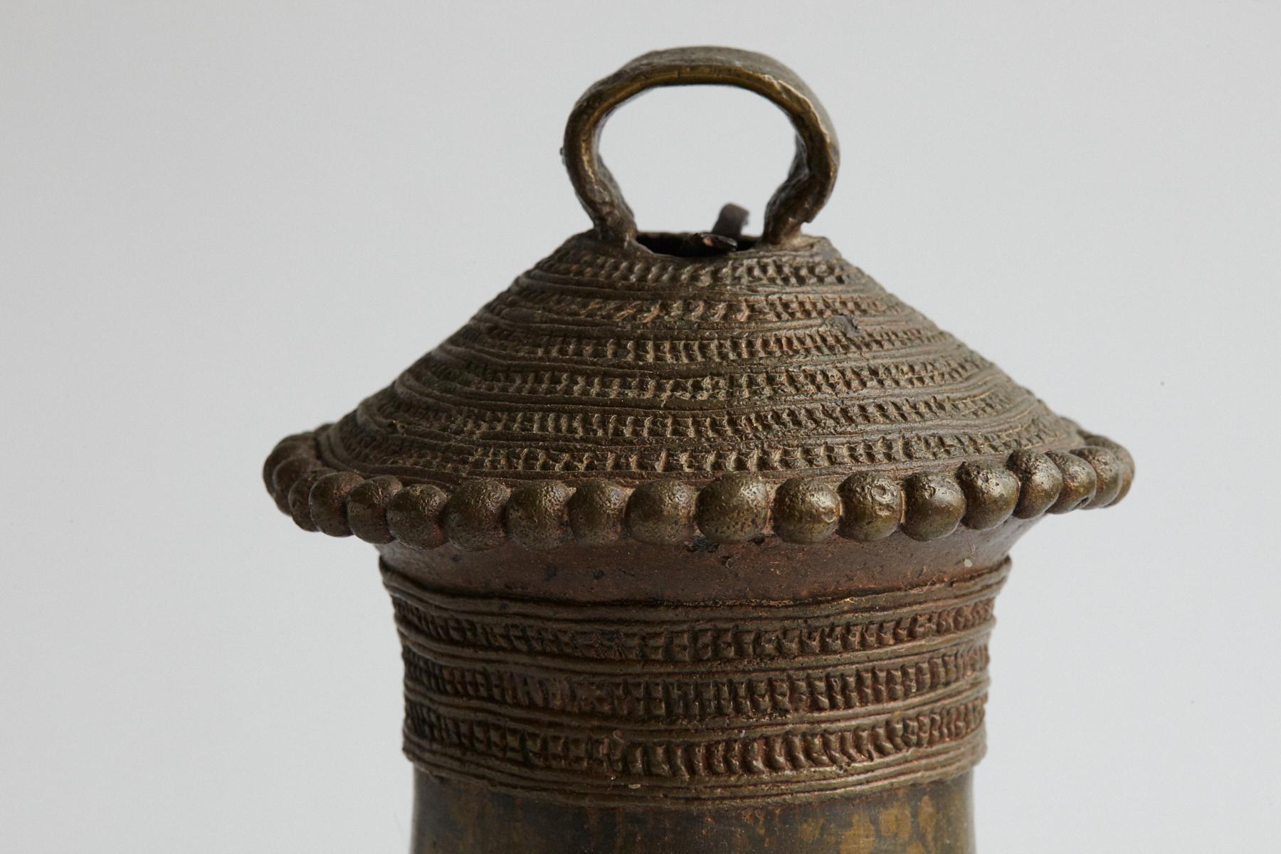 Tribal Cast Bronze Bell, Benin, 1940s