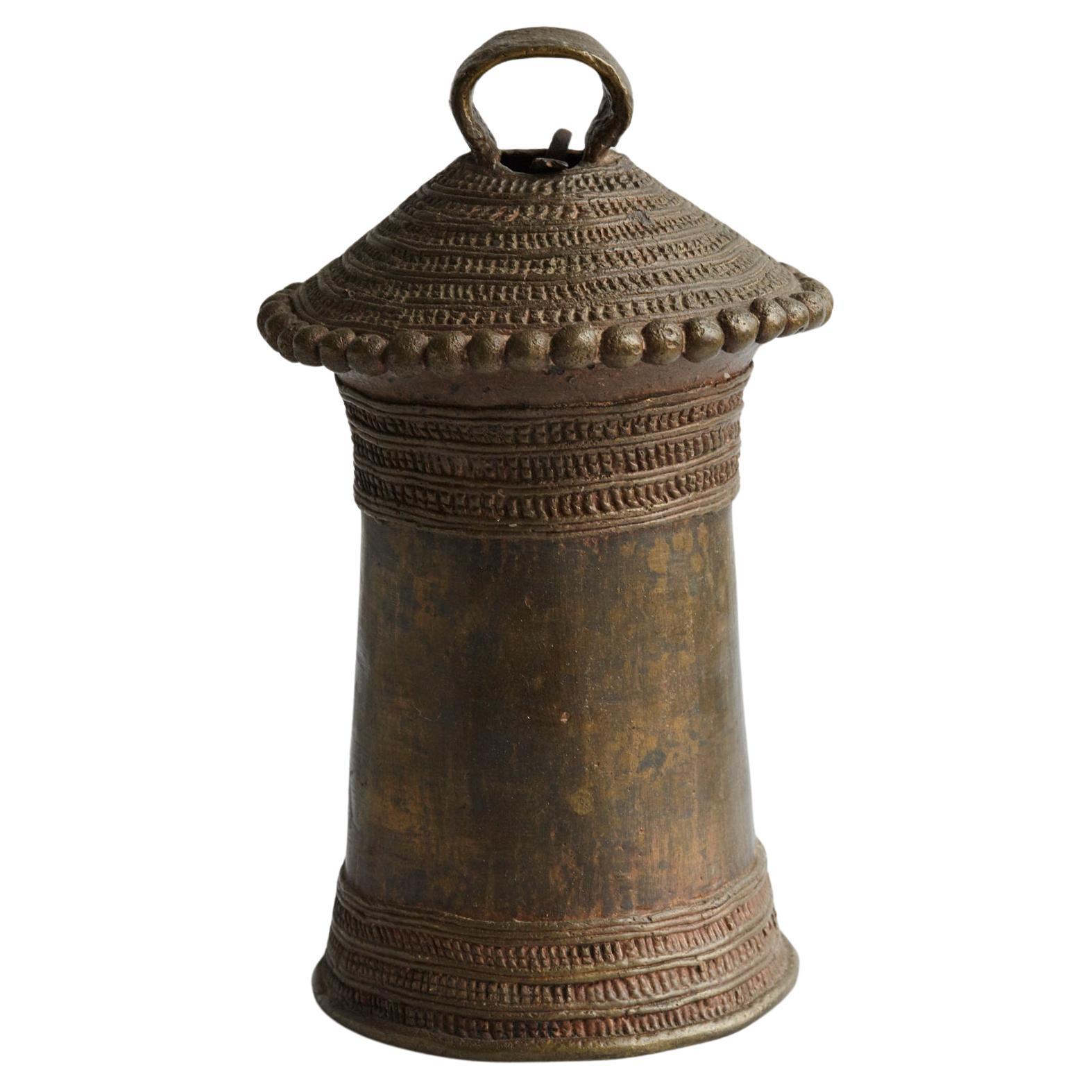 Cast Bronze Bell, Benin, 1940s
