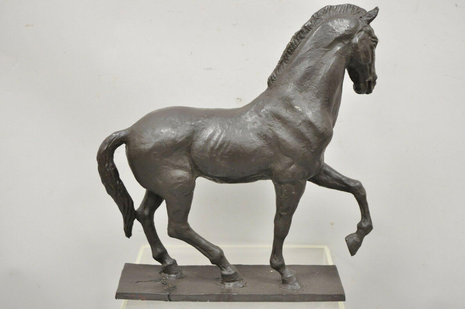 Cast Bronze Brutalist Style Horse Statue Sculpture Figure 6