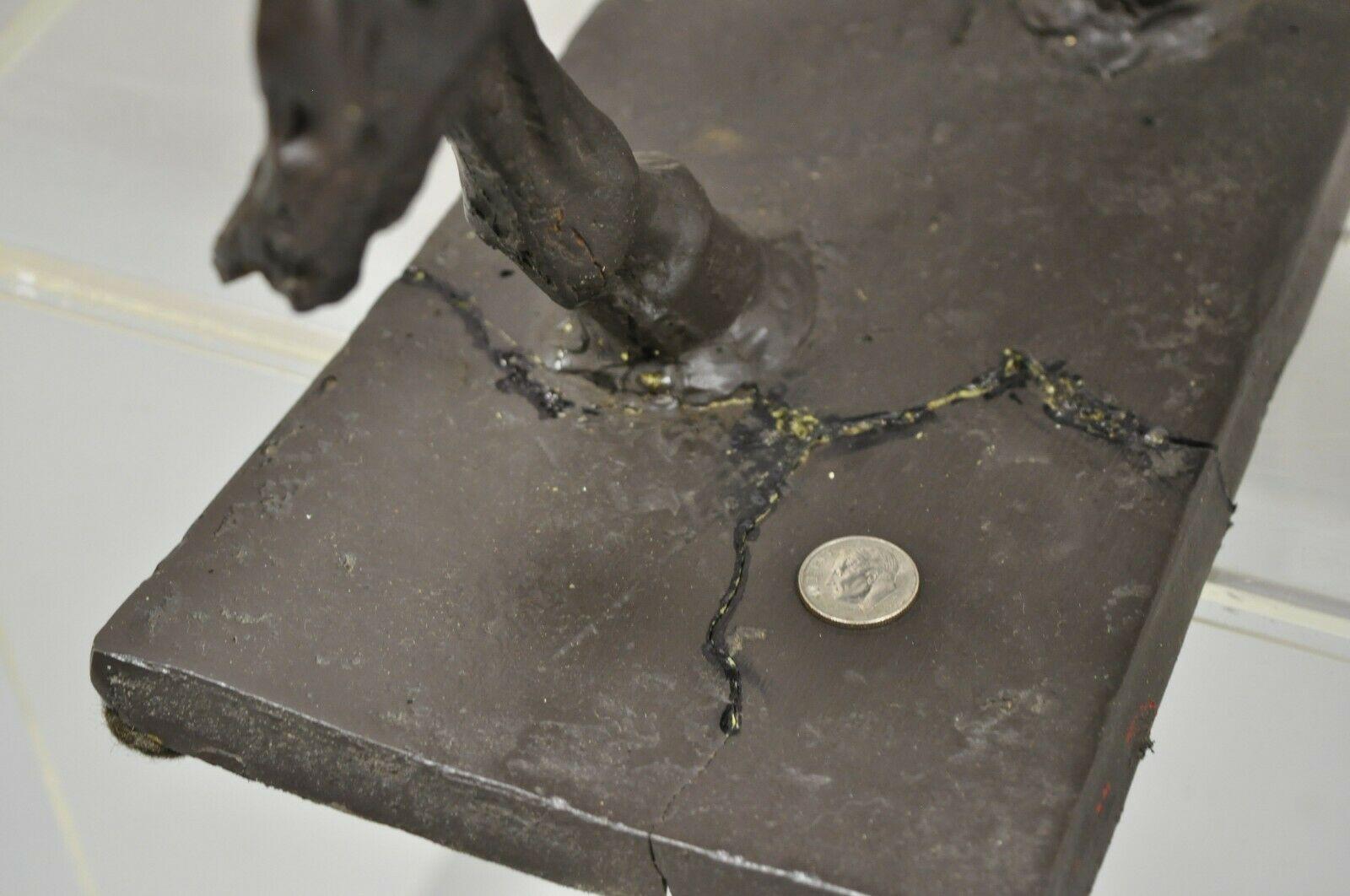 Cast Bronze Brutalist Style Horse Statue Sculpture Figure 2
