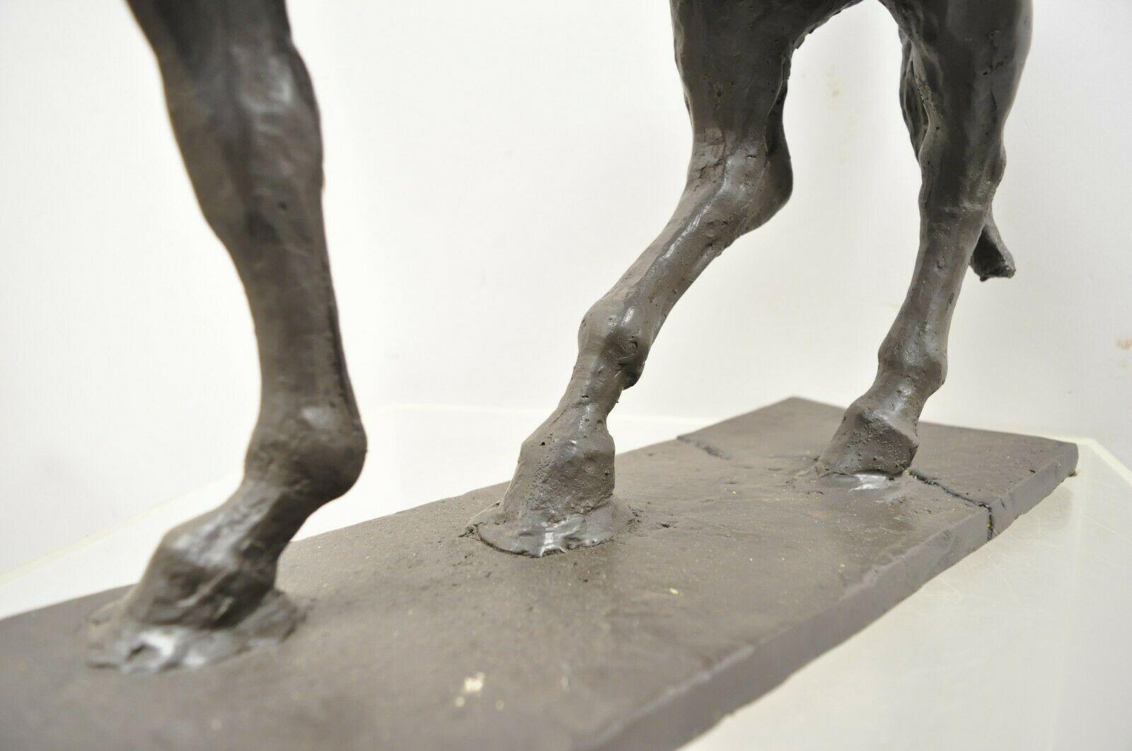 Cast Bronze Brutalist Style Horse Statue Sculpture Figure 3