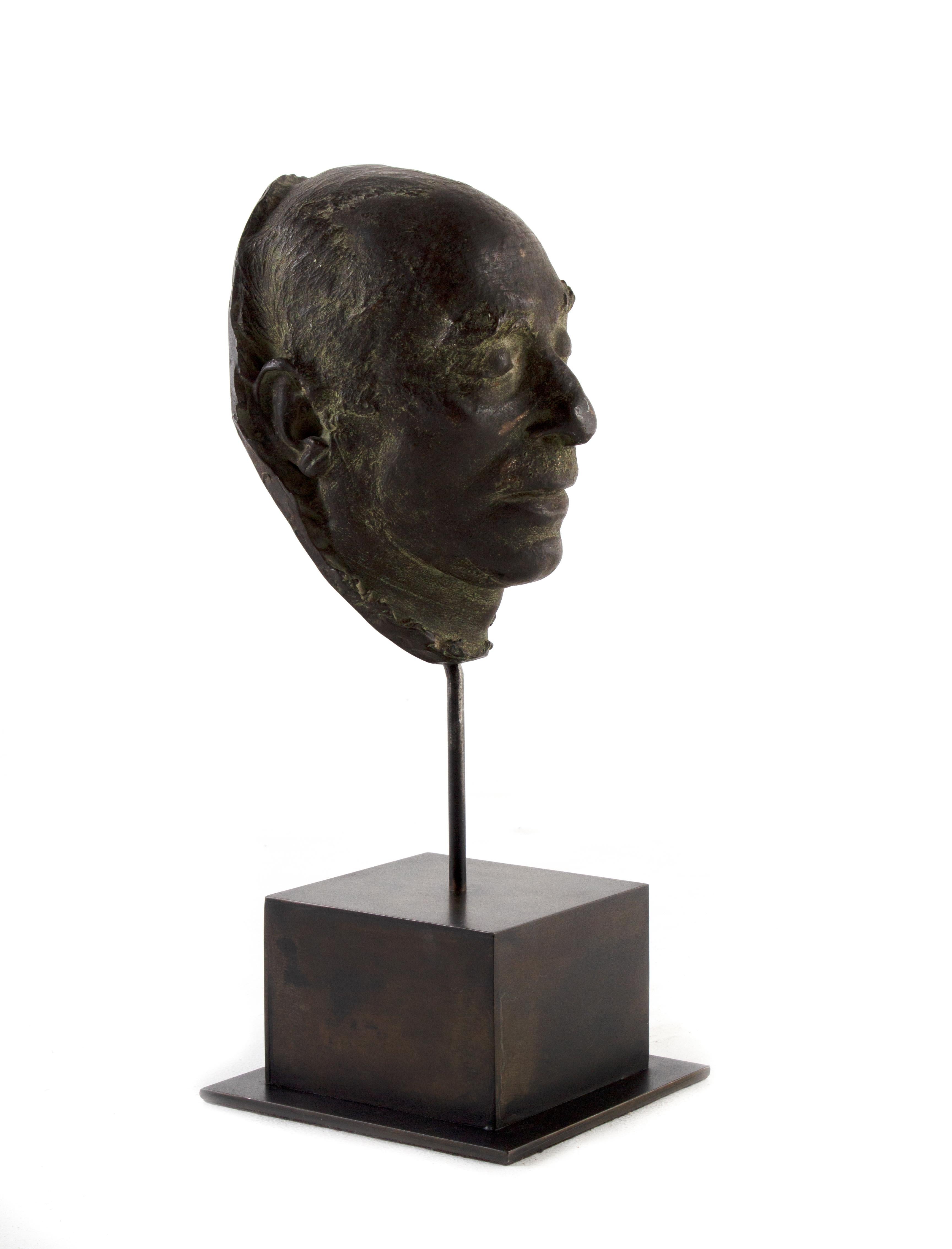 Victorian Cast Bronze Bust of Artist Mafai For Sale