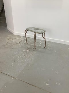 Cast Bronze & Cast Glass Sculptural Table