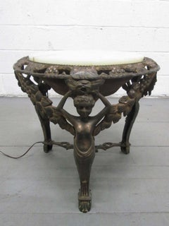 Cast Bronze Coffee Table with an Illuminating Alabaster Top
