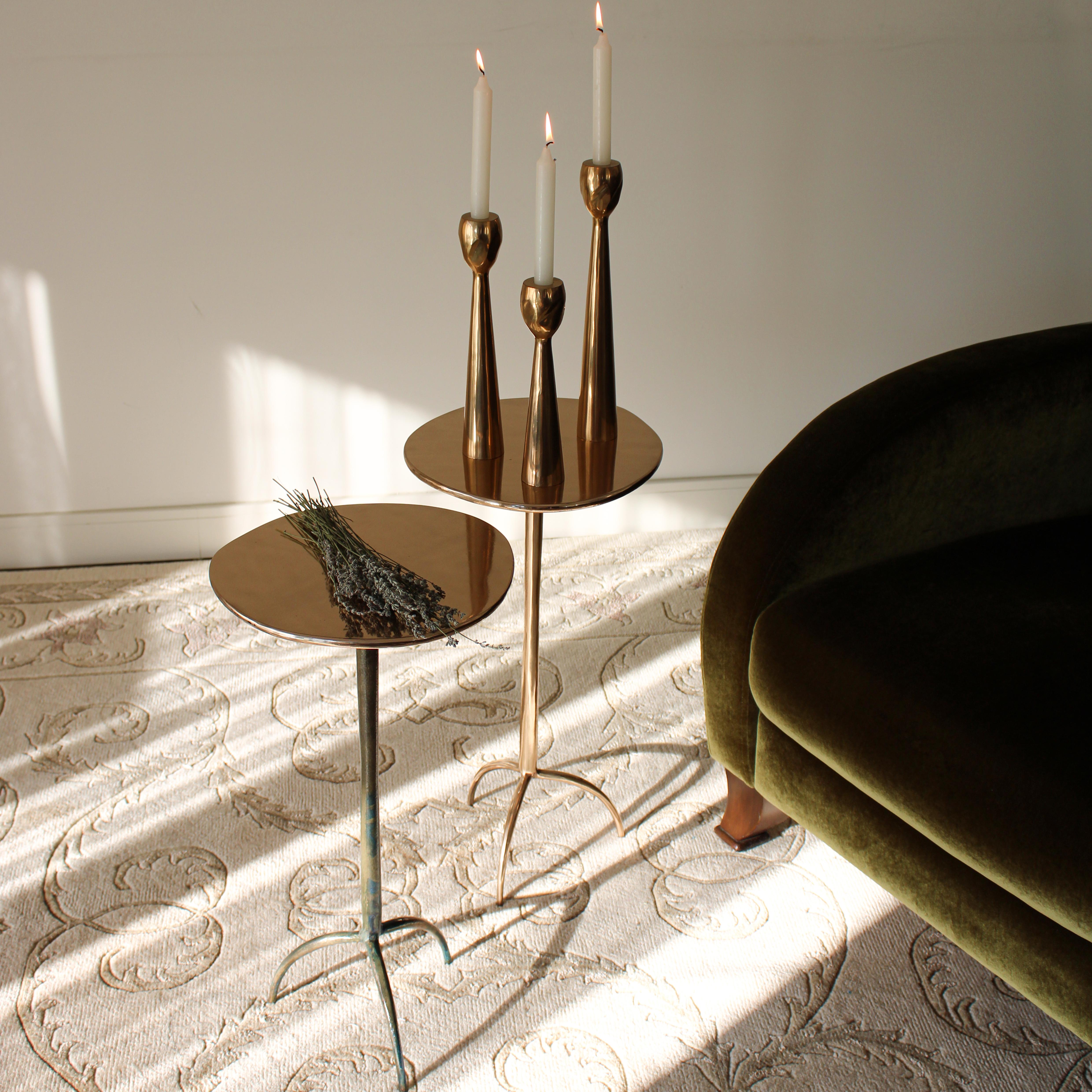 Cast Bronze Colla Side Table by Studio Sunt 8