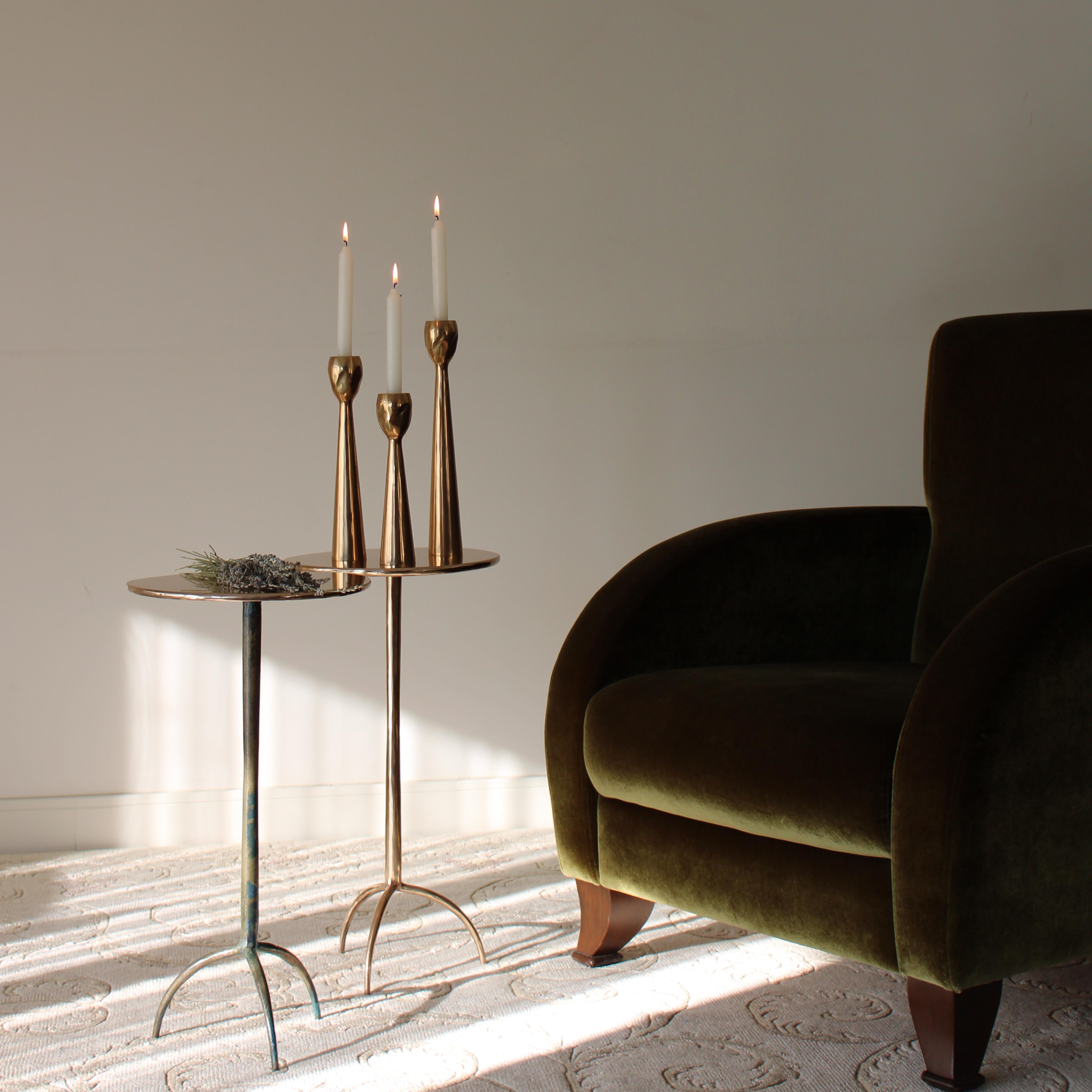 Cast Bronze Colla Side Table by Studio Sunt 9