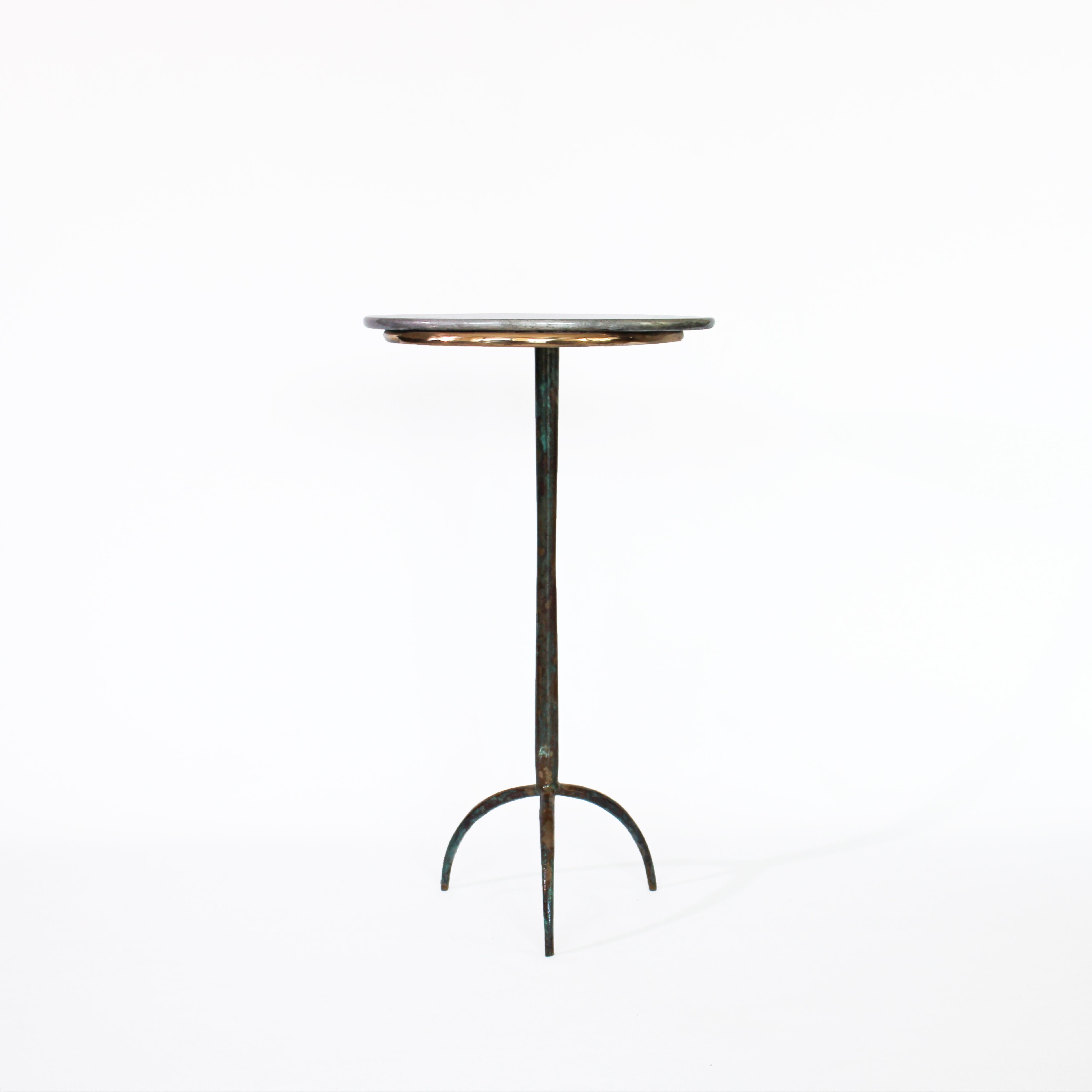 Modern Cast Bronze Colla Side Table by Studio Sunt For Sale