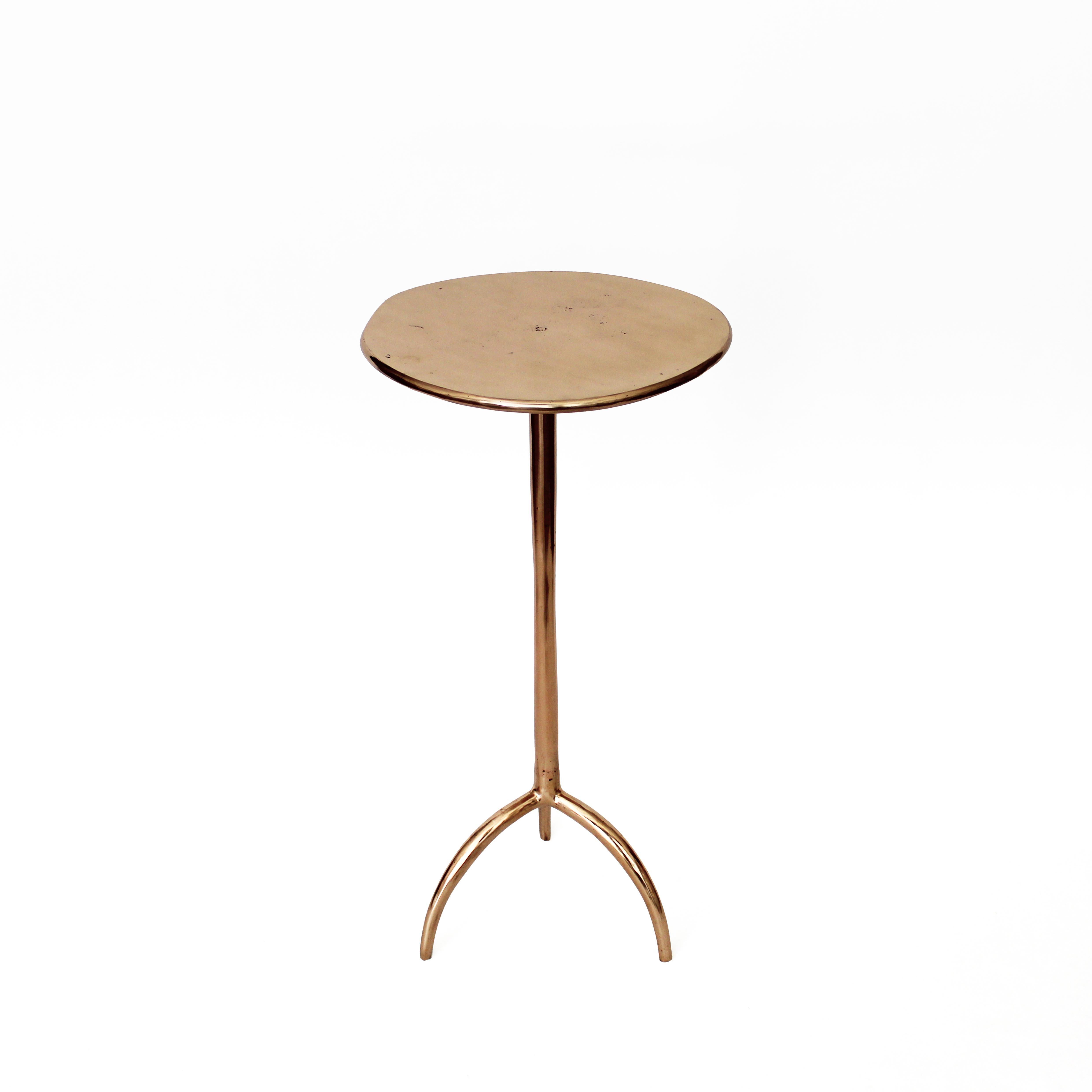 Modern Cast Bronze Colla Side Table by Studio Sunt For Sale