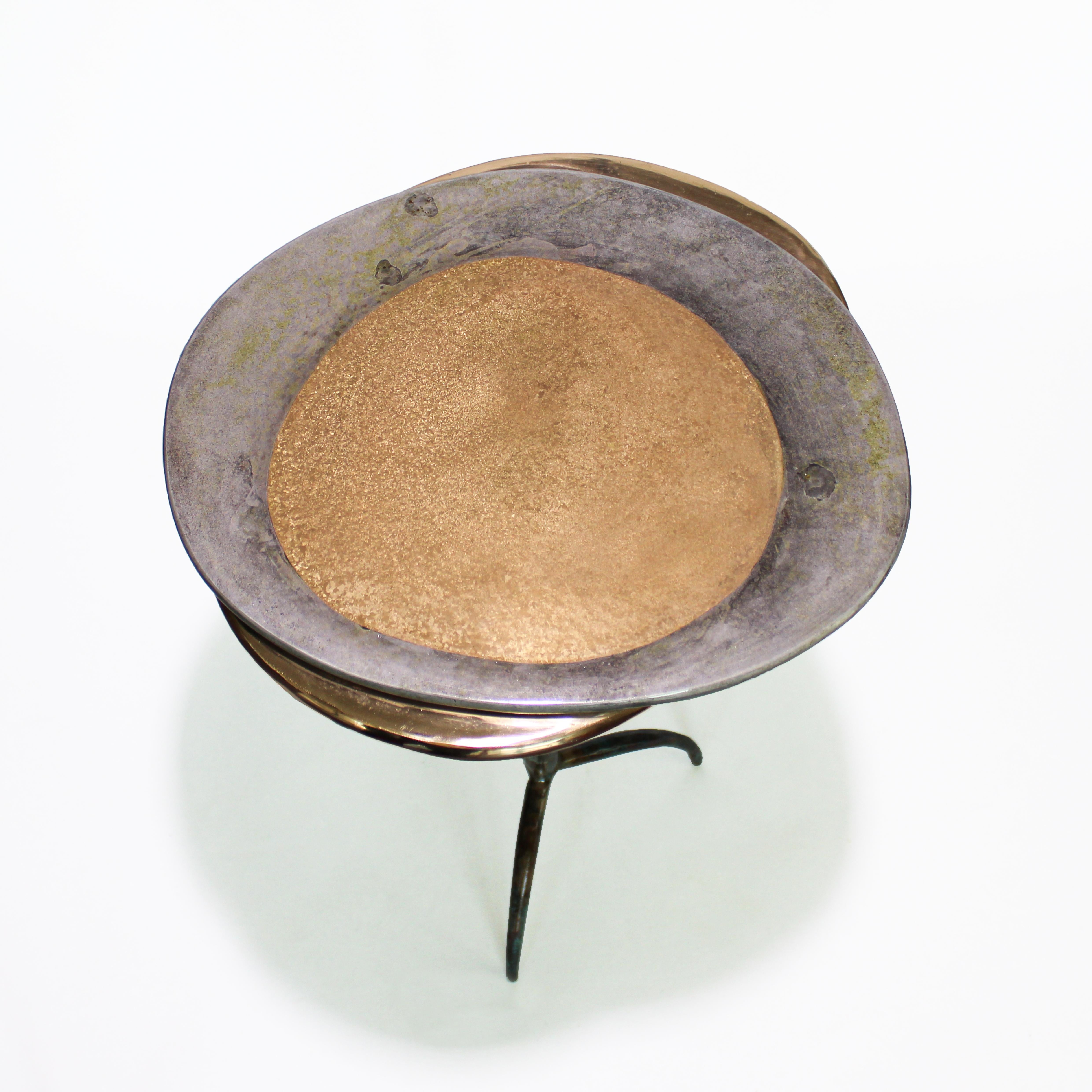 Cast Bronze Colla Side Table by Studio Sunt In New Condition For Sale In Suadiye, TR