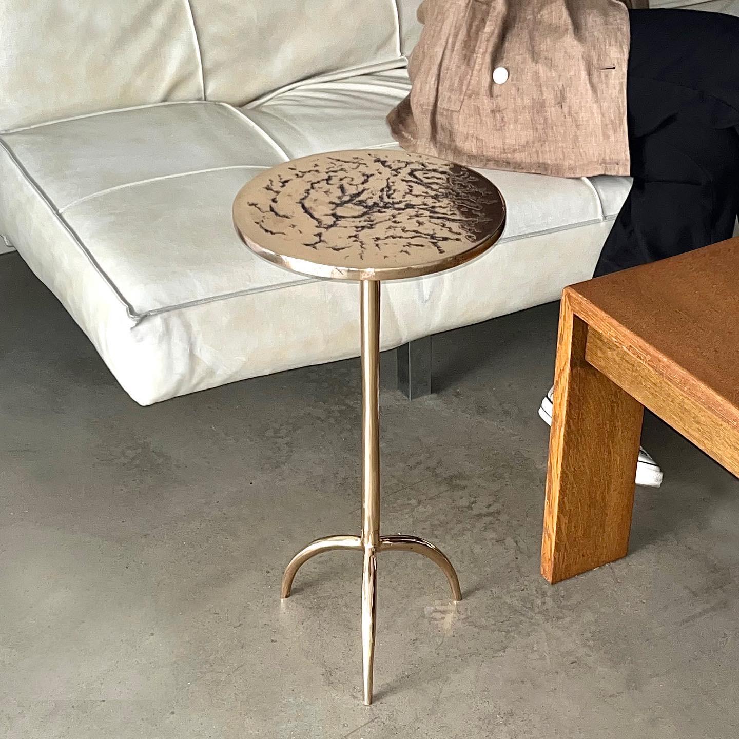 Cast Bronze Colla-Sprue Side Table by Studio Sunt For Sale 5