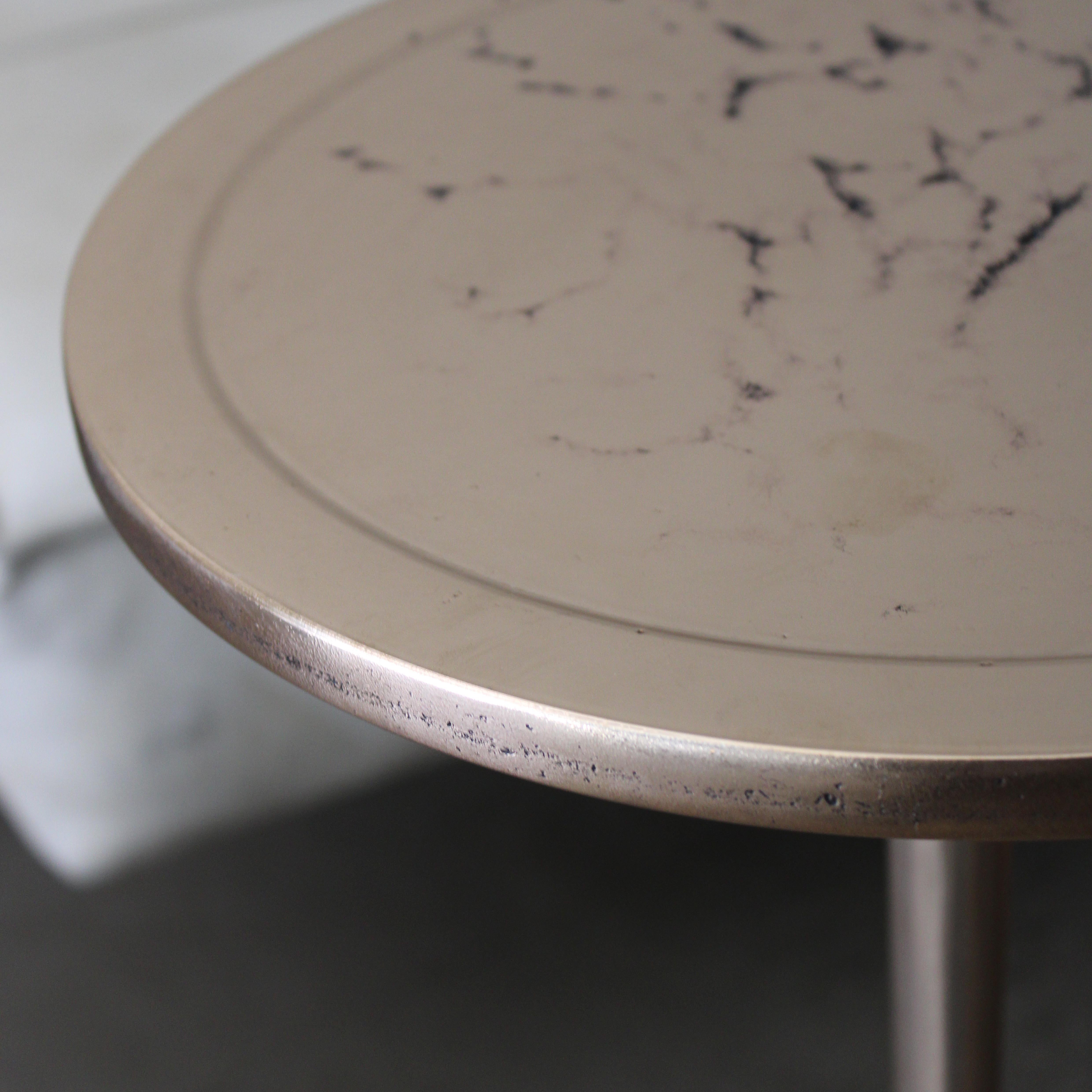 Cast Bronze Colla-Sprue Side Table by Studio Sunt For Sale 6