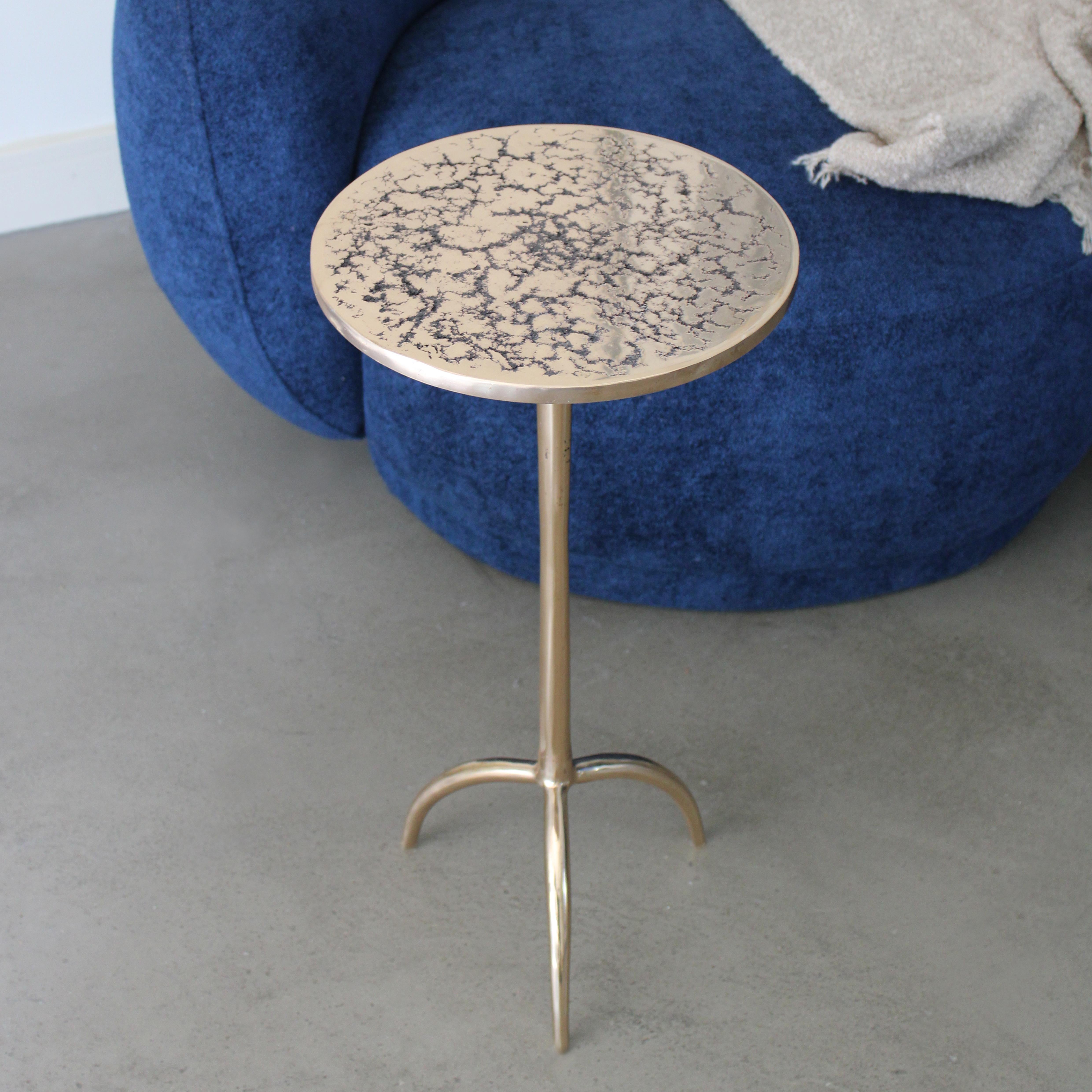 Cast Bronze Colla-Sprue Side Table by Studio Sunt For Sale 8