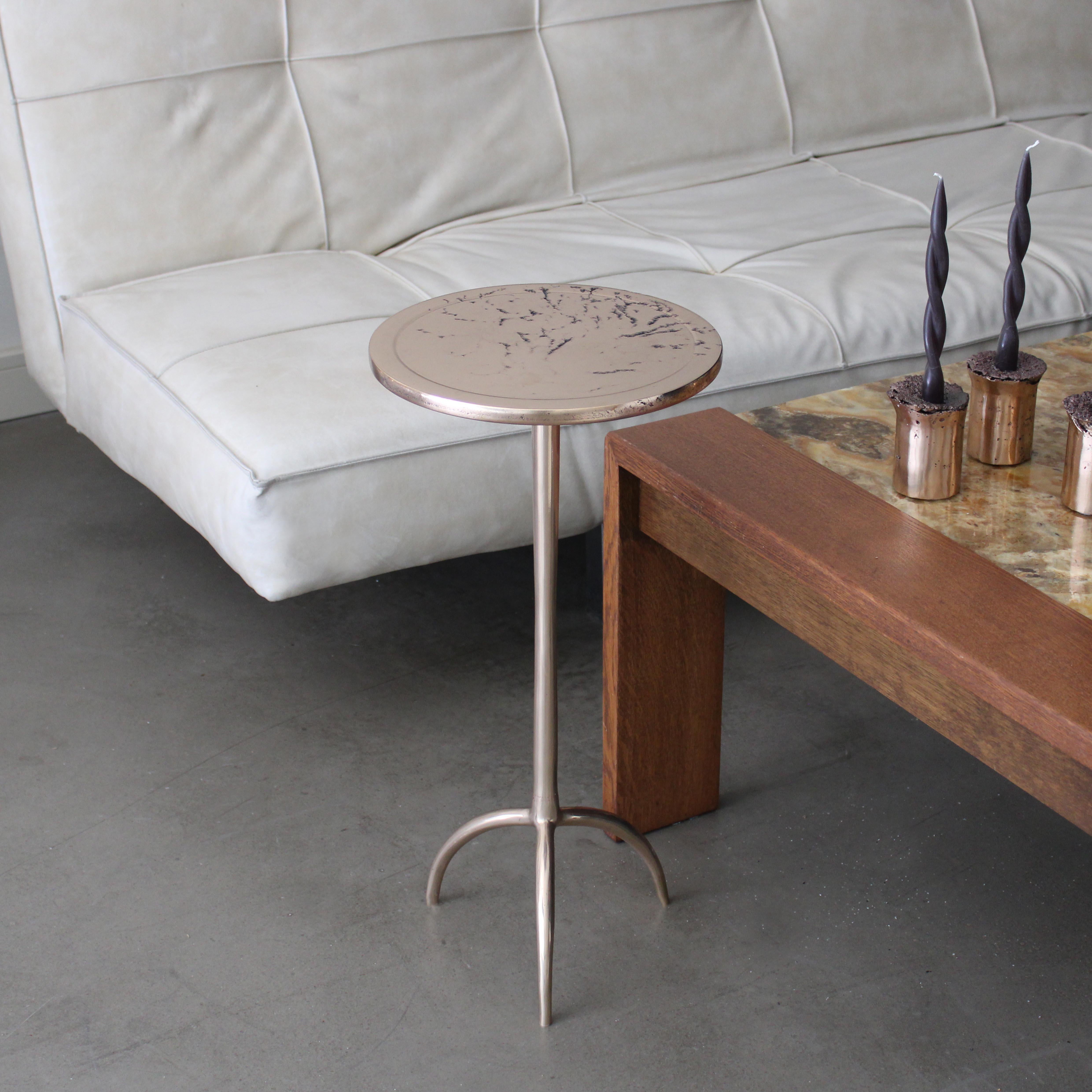 Cast Bronze Colla-Sprue Side Table by Studio Sunt For Sale 4