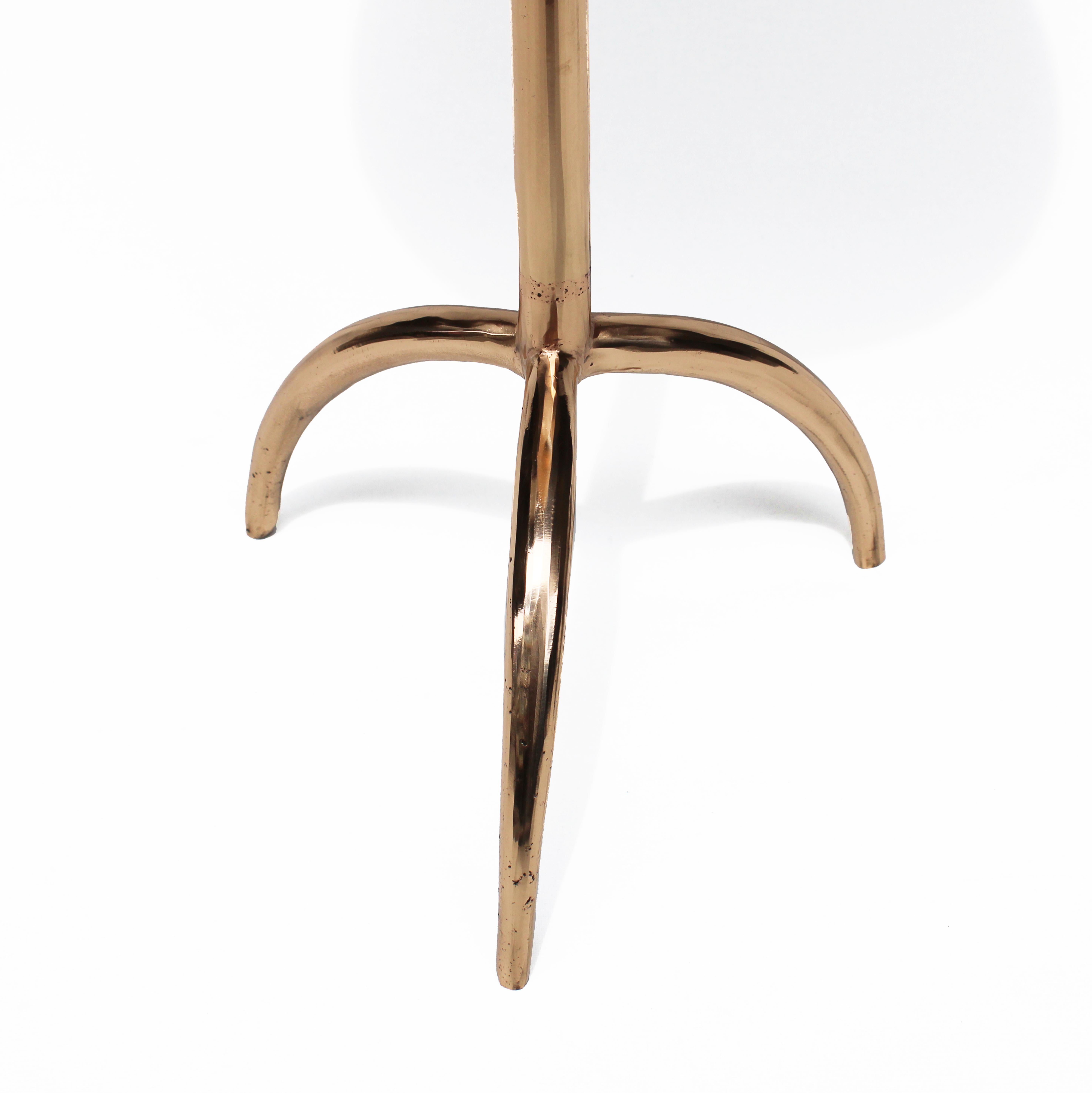 Cast Bronze Colla-Sprue Side Table by Studio Sunt For Sale 2