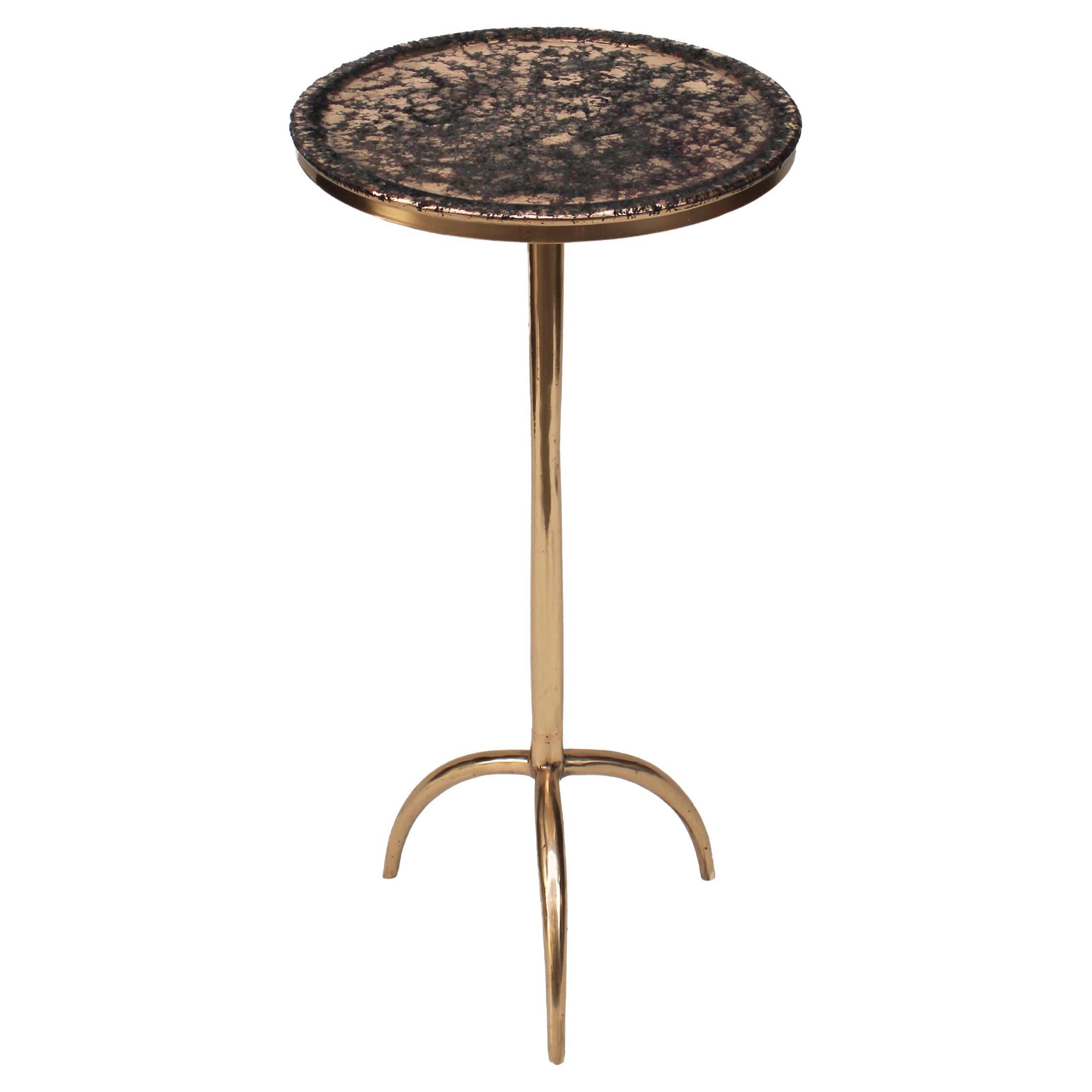 Cast Bronze Colla-Sprue Side Table by Studio Sunt