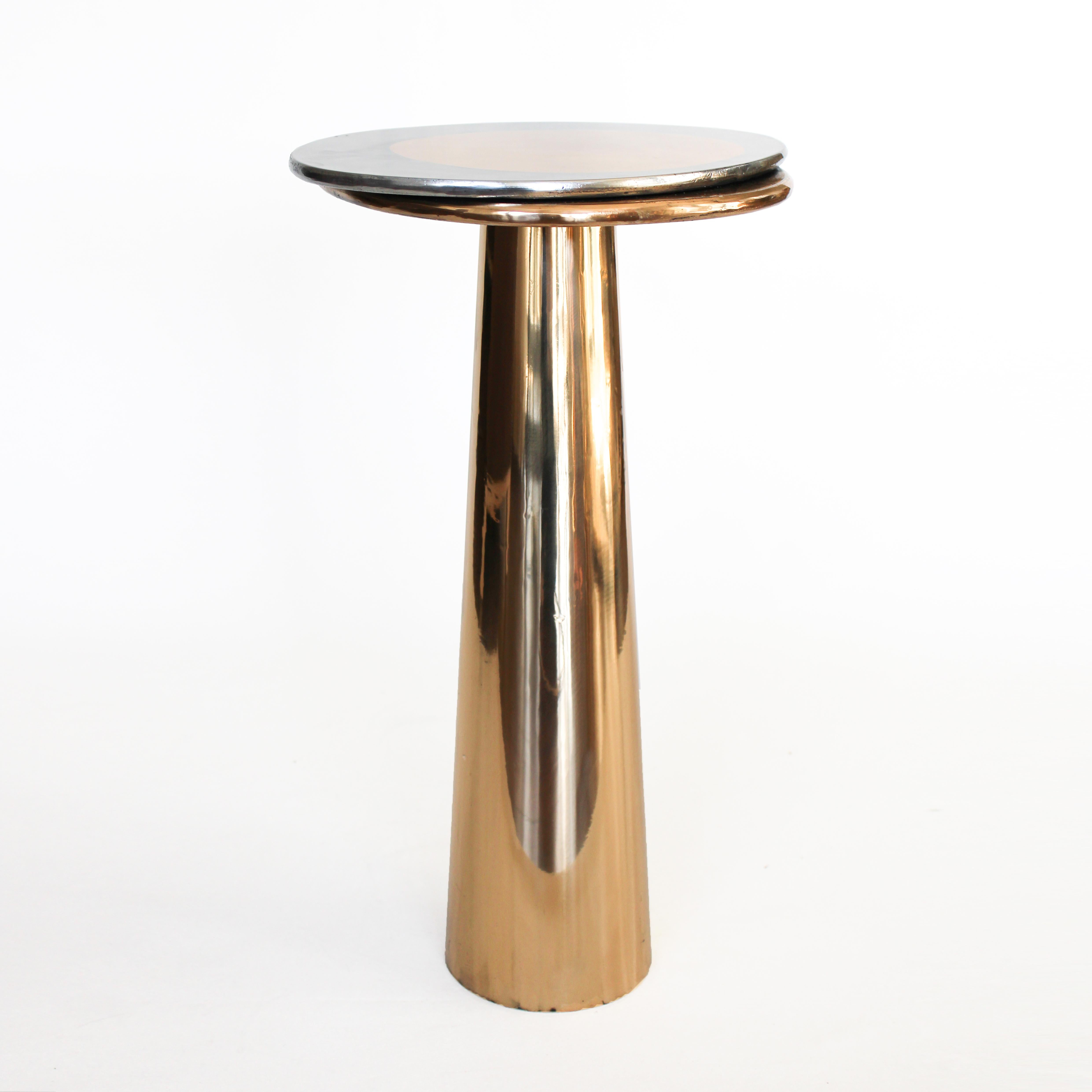 Cast Bronze Cone Side Table by Studio Sunt 5